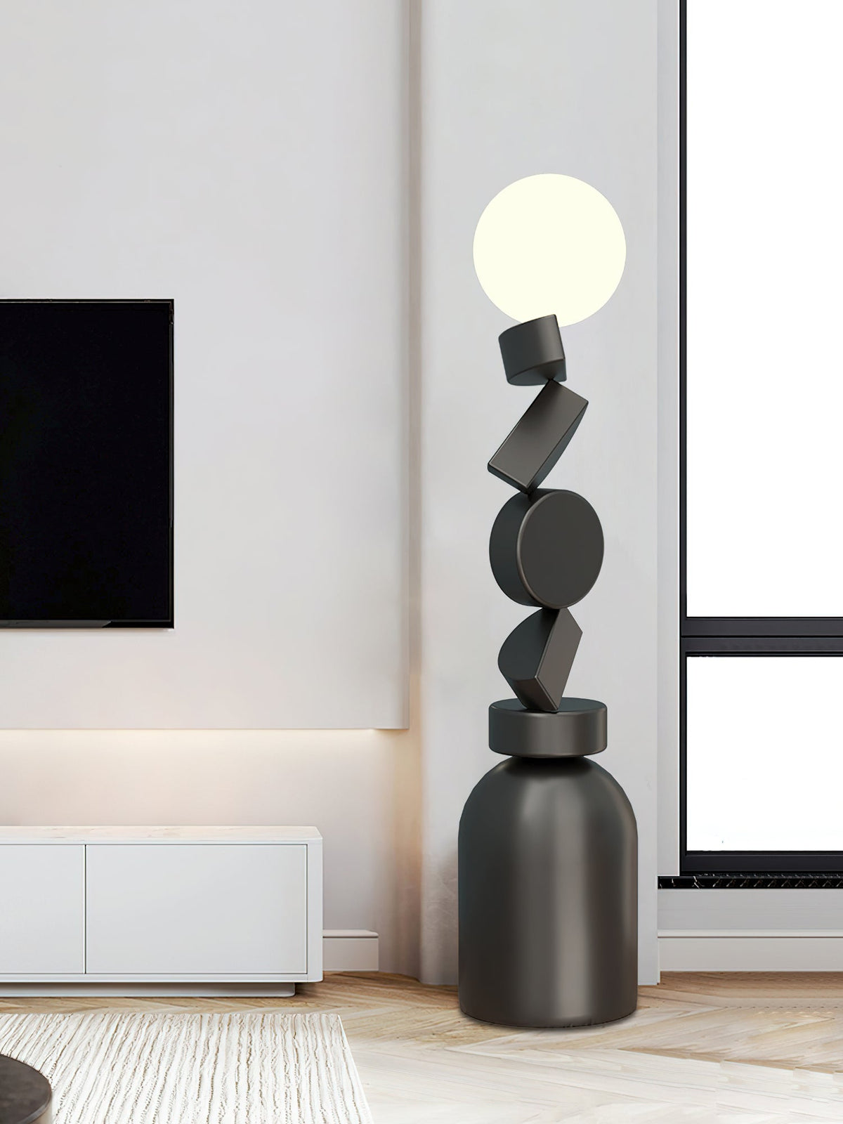 Calisine Floor Lamp Monolith Cube Black Base