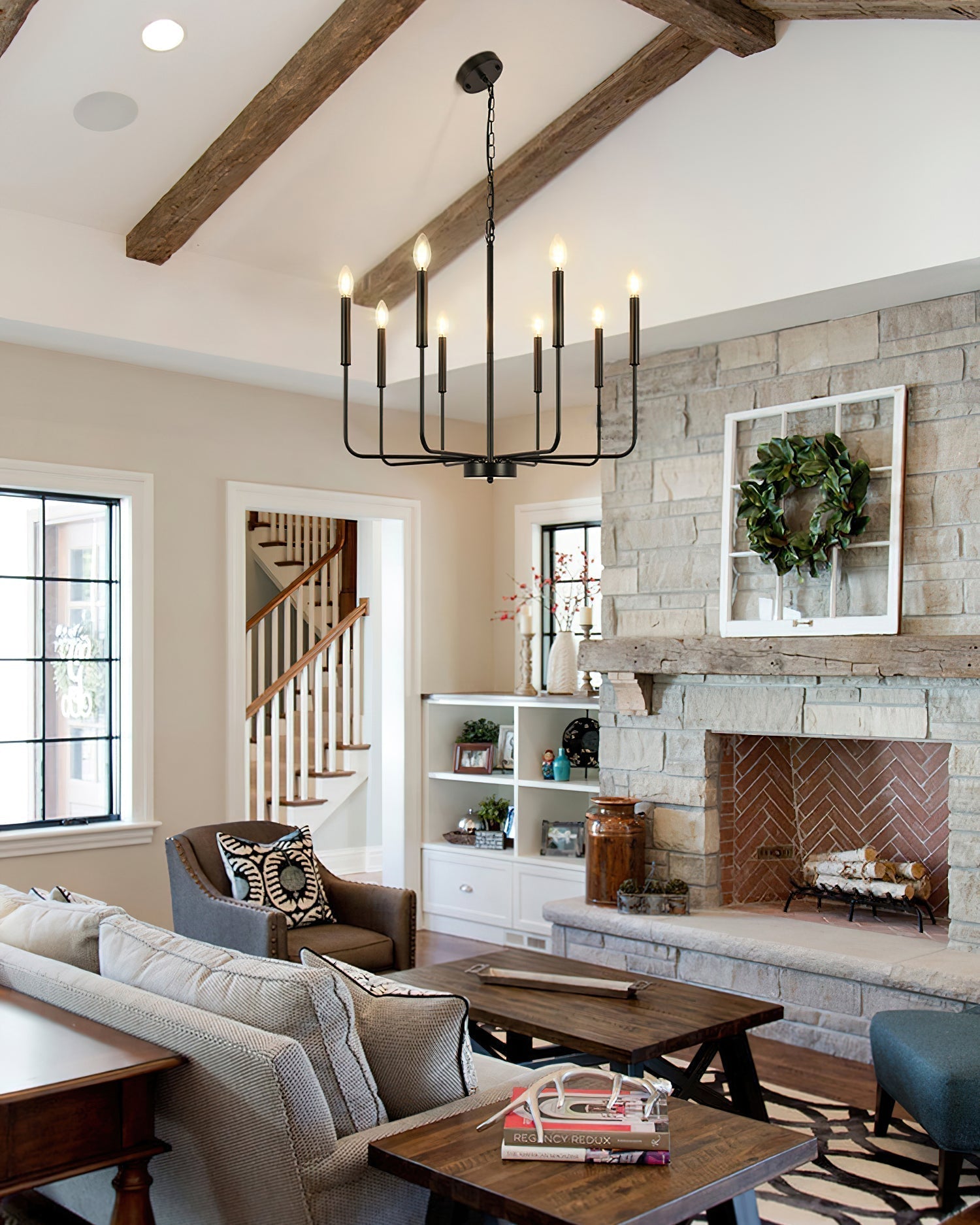 Luminora Chandelier Candle Arm Modern