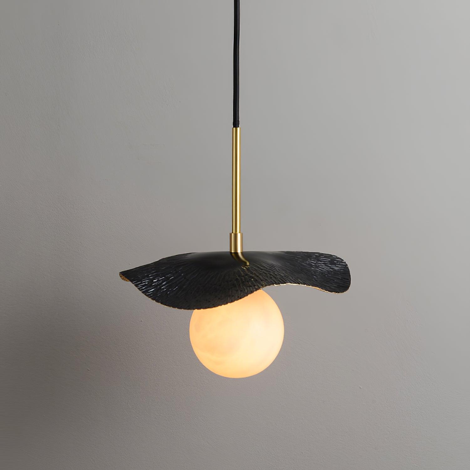 Talem Leaf Canopy Alabaster Pendant Light
