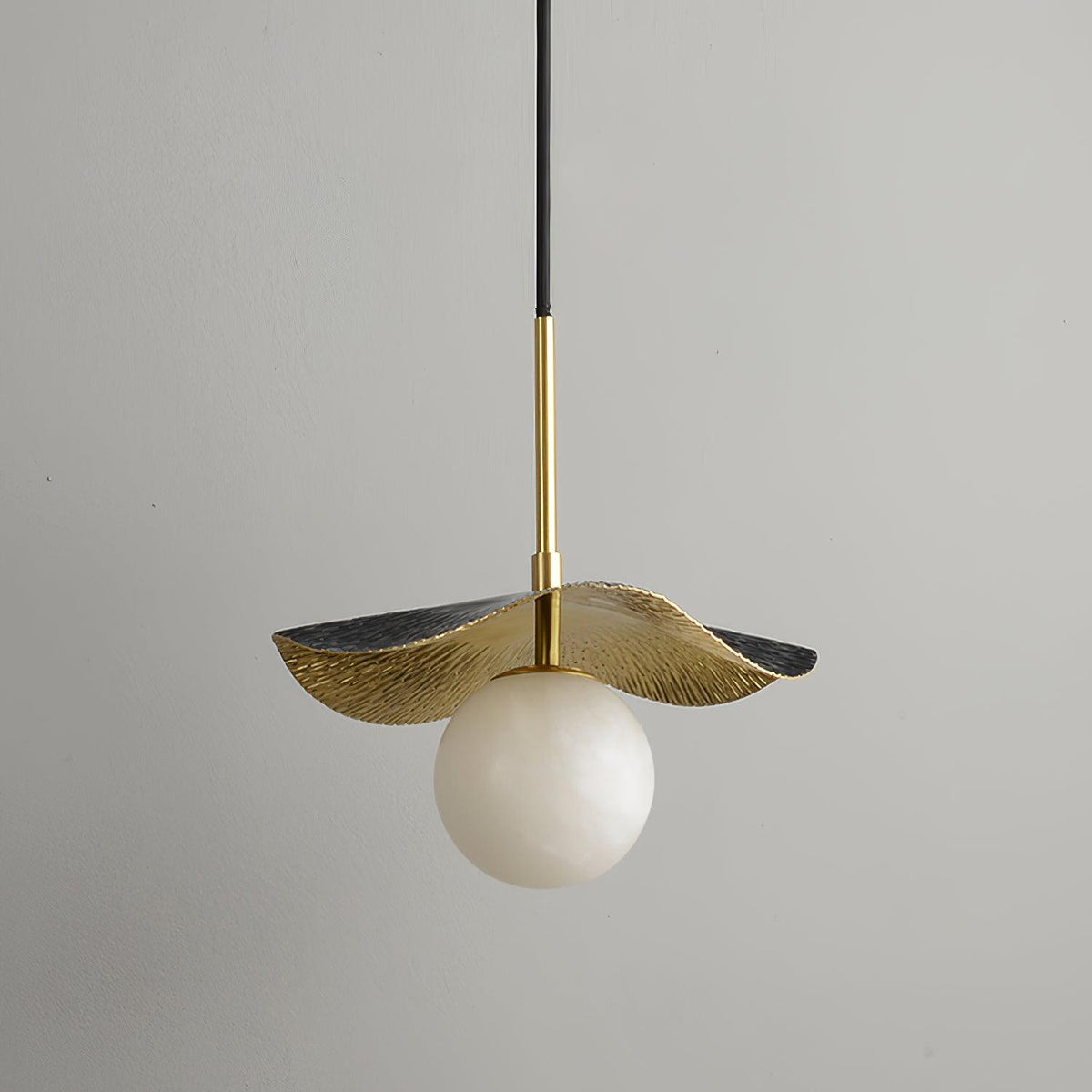 Talem Leaf Canopy Alabaster Pendant Light