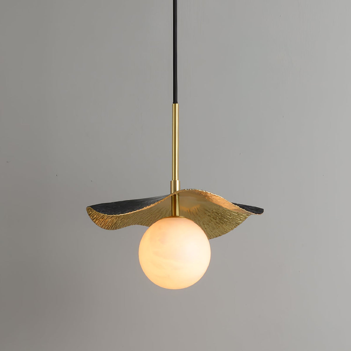 Zaraeen Modern Minimalist Brass Alabaster Pendant Light