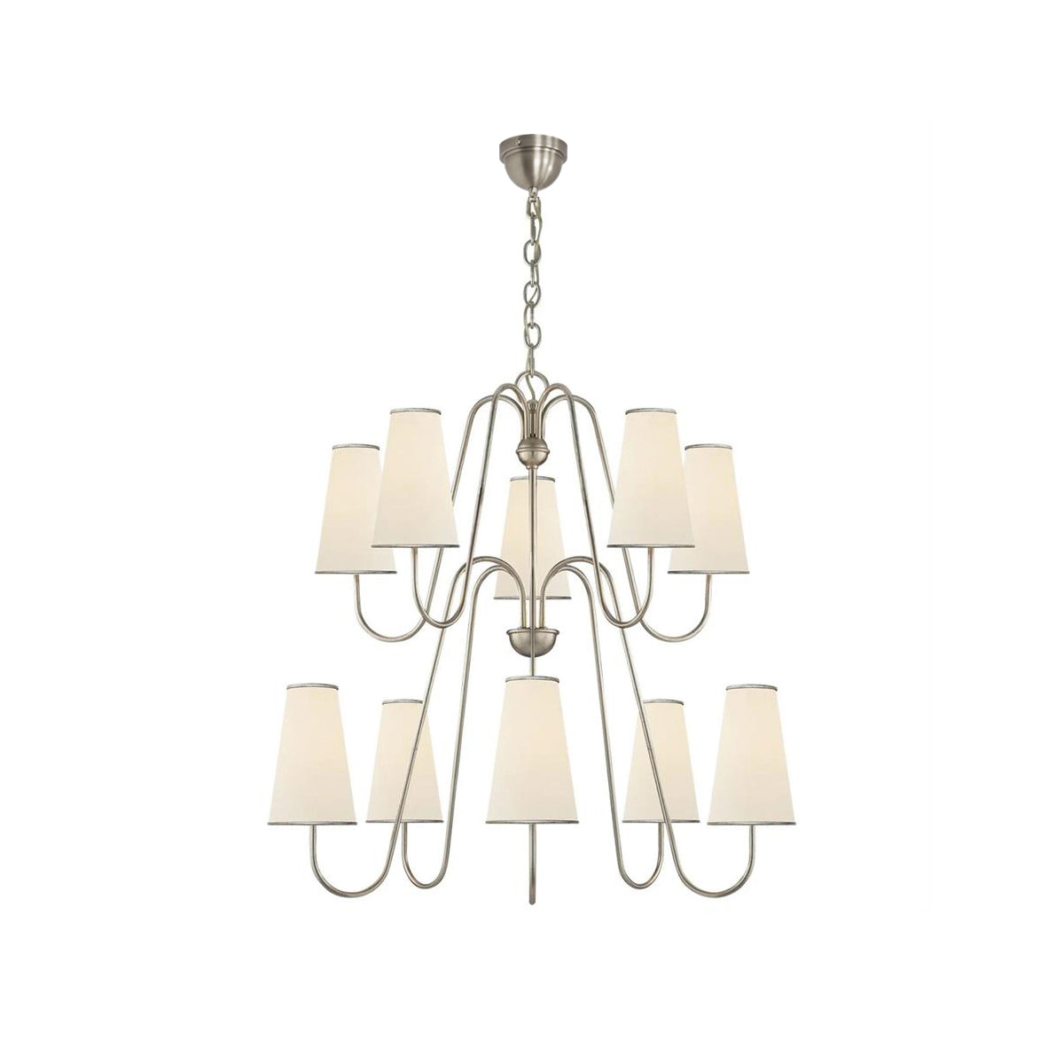 Elirora Elegance Vintage Brass Fabric Chandelier