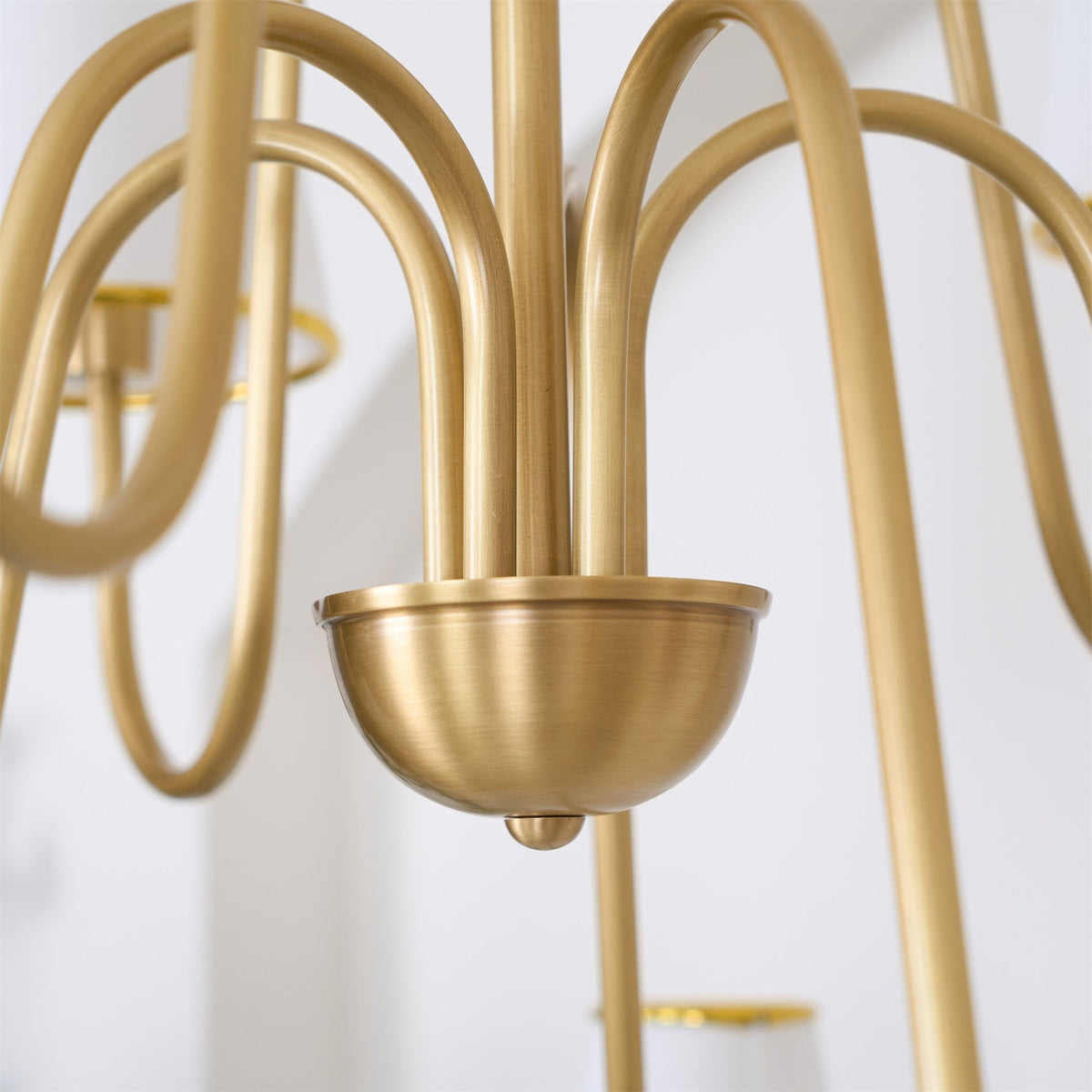 Elirora Elegance Vintage Brass Fabric Chandelier