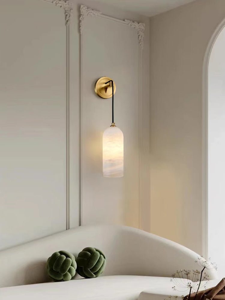 Vaelara Pendant Alabaster Wall Light - Neutral Decor