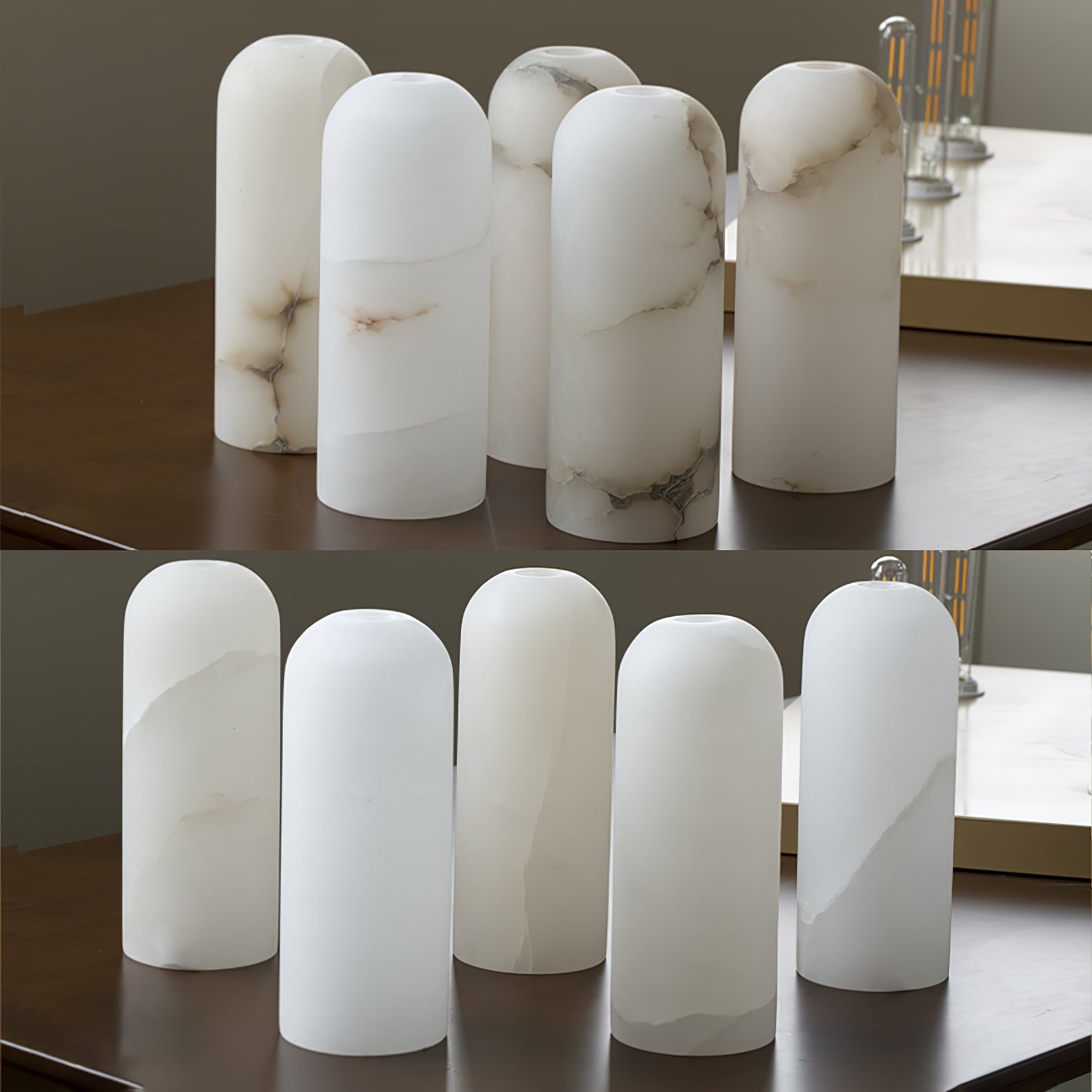 Vaelara Pendant Alabaster Wall Light - Neutral Decor
