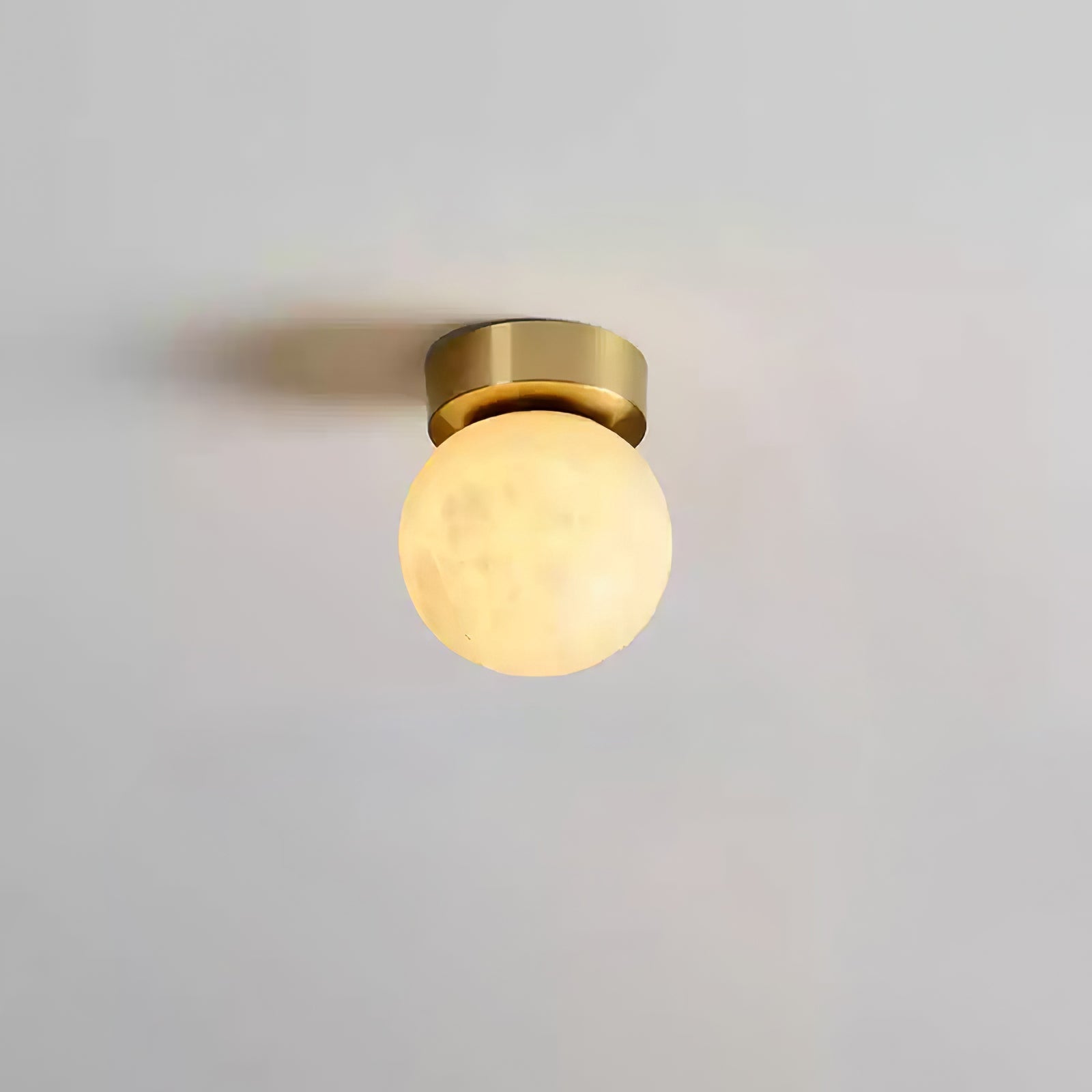 Otheyra Minimalist Alabaster Flush Mount Light