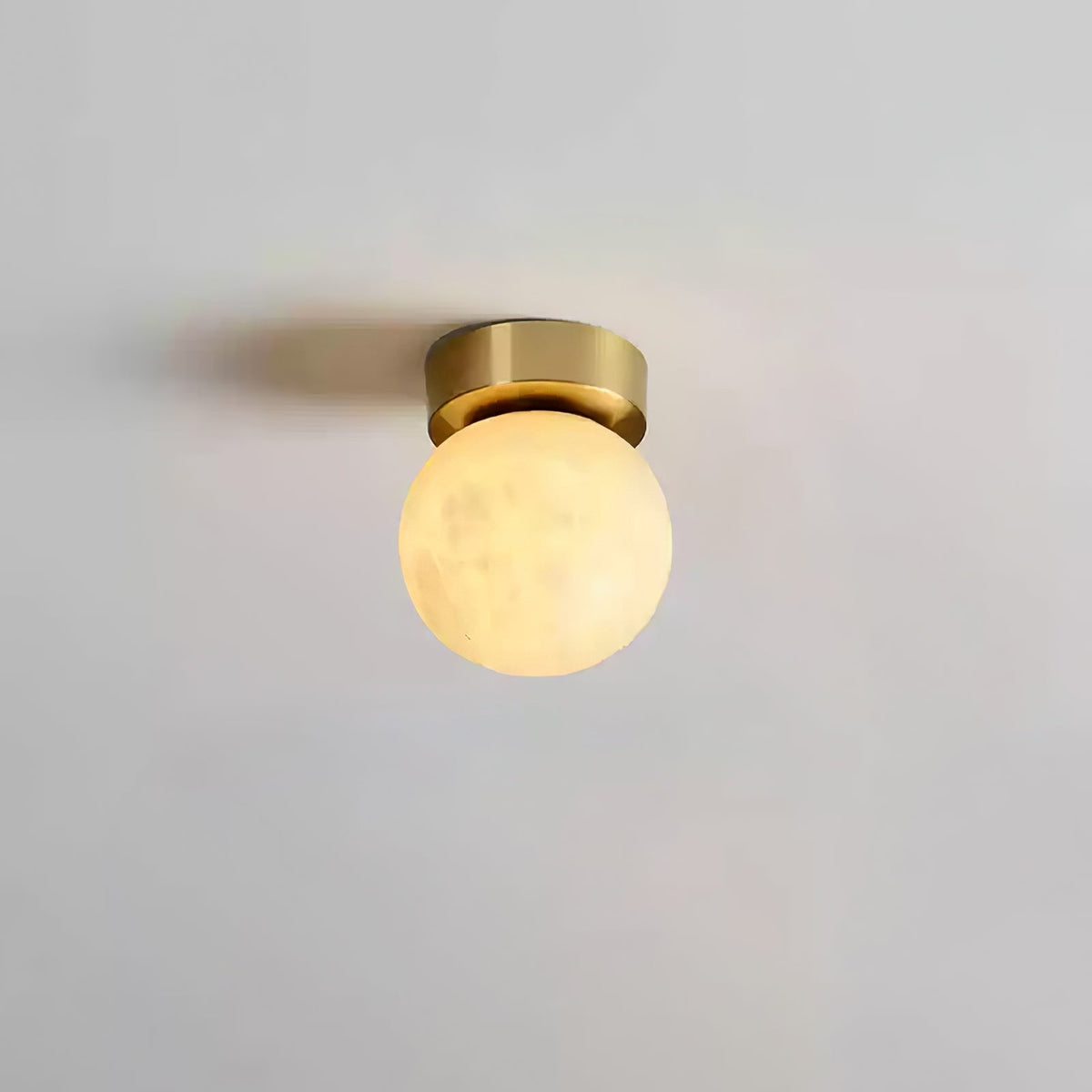 Otheyra Minimalist Alabaster Flush Mount Light