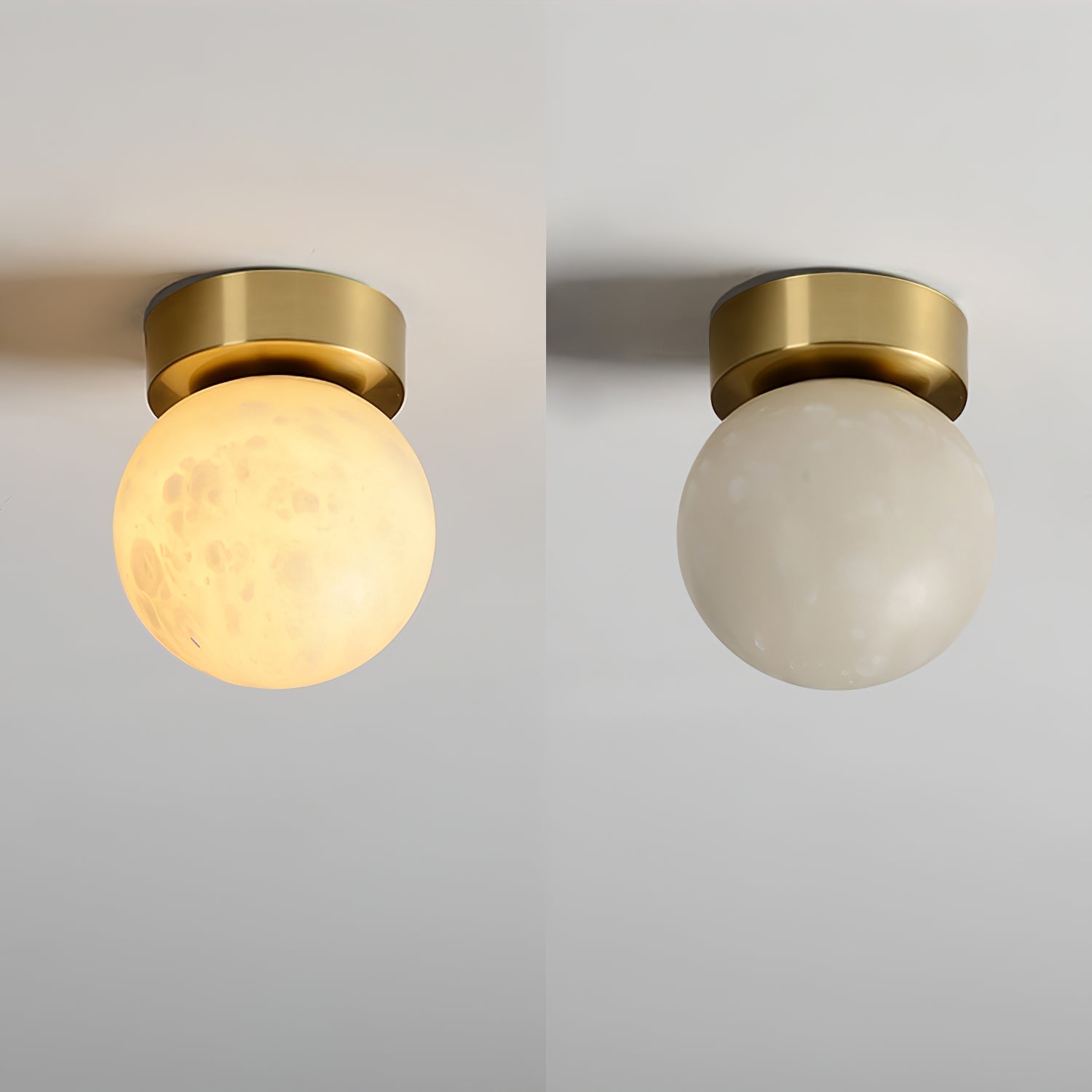 Otheyra Minimalist Alabaster Flush Mount Light