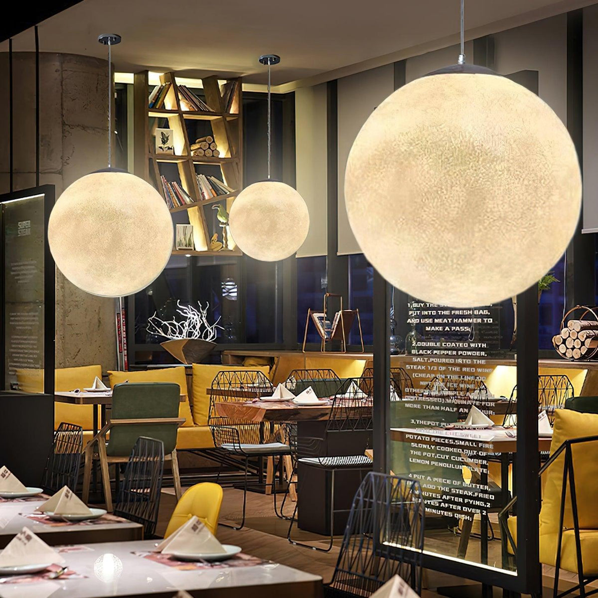 Miralaine Pendant Lamp Moon Shaped for Living Room