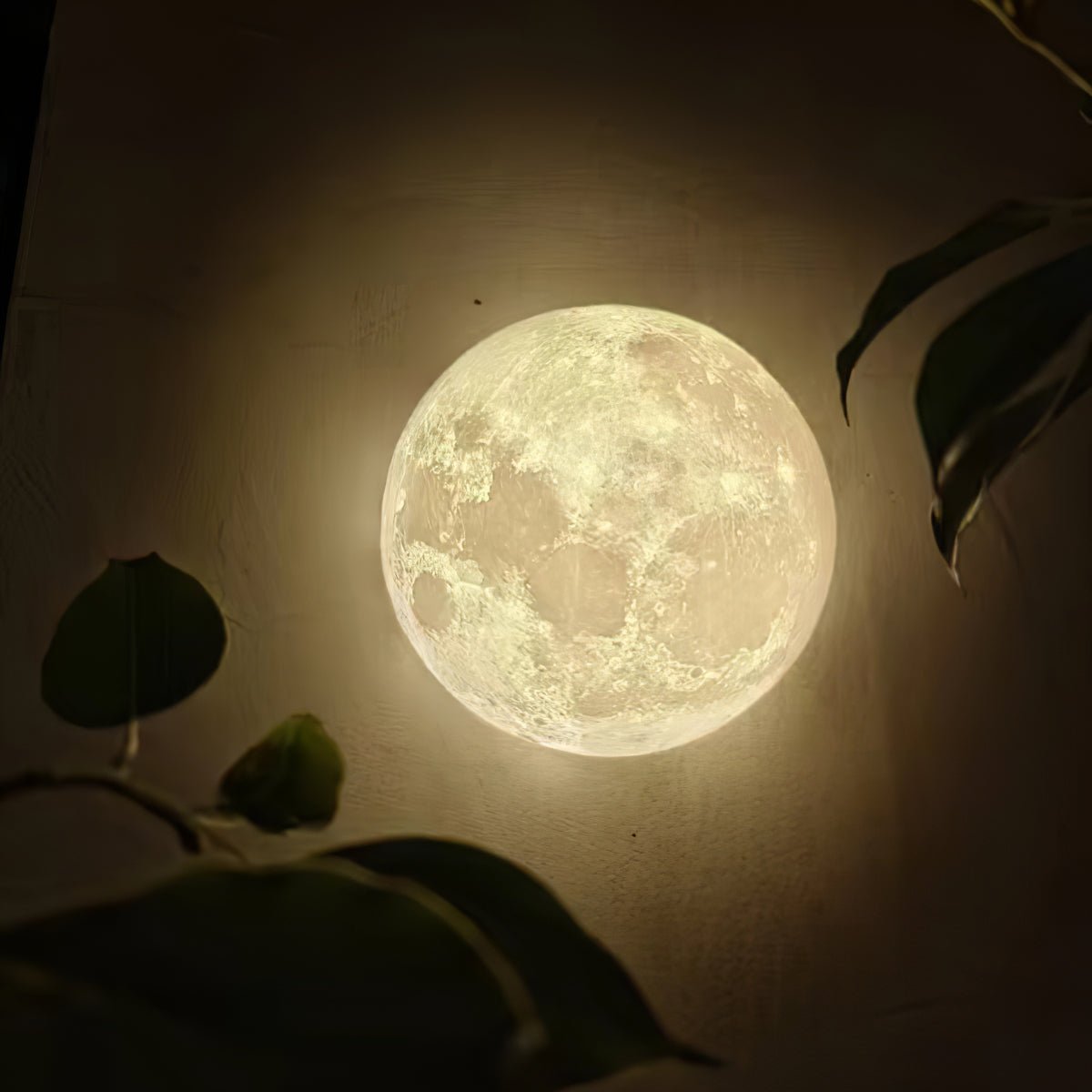 Olsolan Nordic Art Moon 3D Plastic Wall Lamp