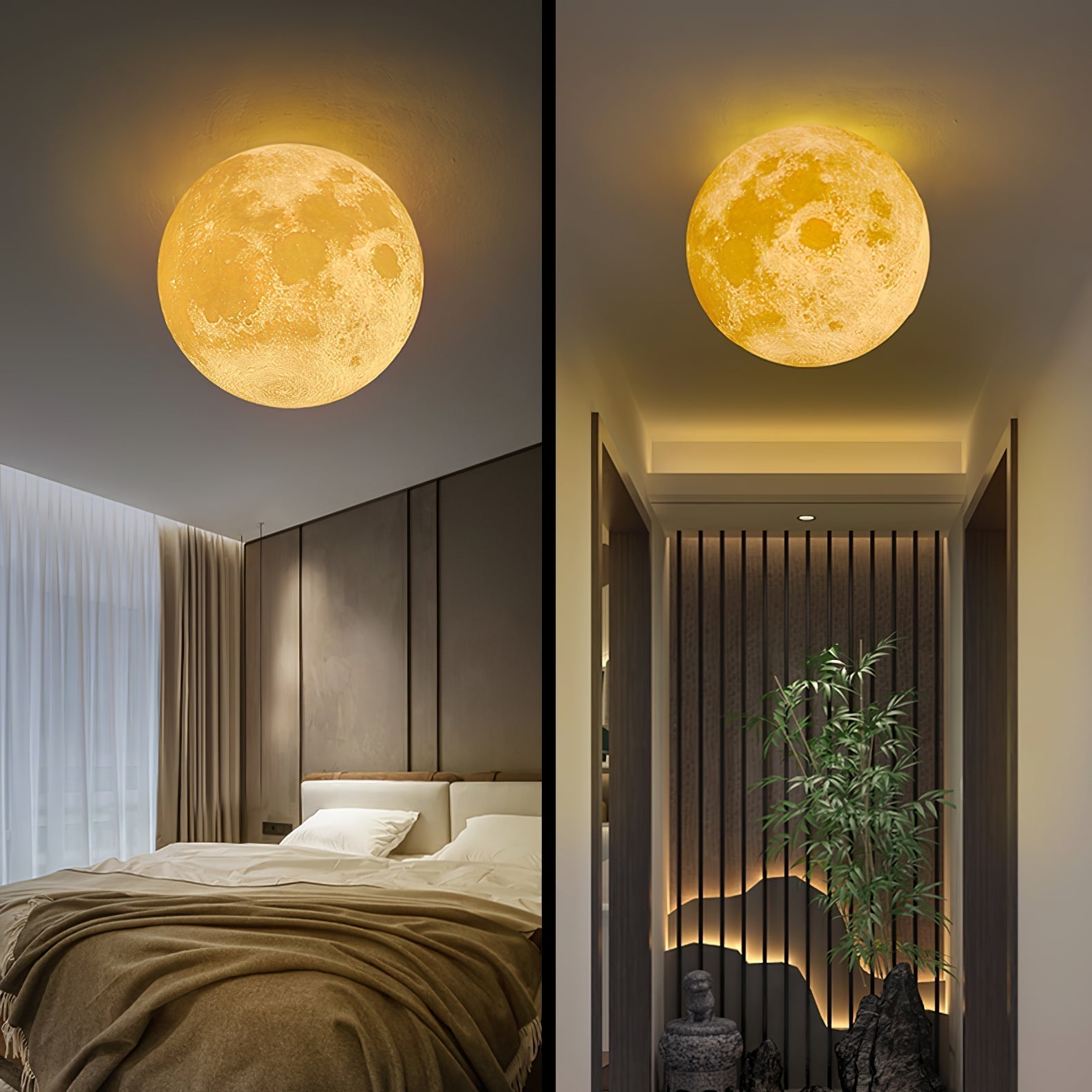 Olsolan Nordic Art Moon 3D Plastic Wall Lamp
