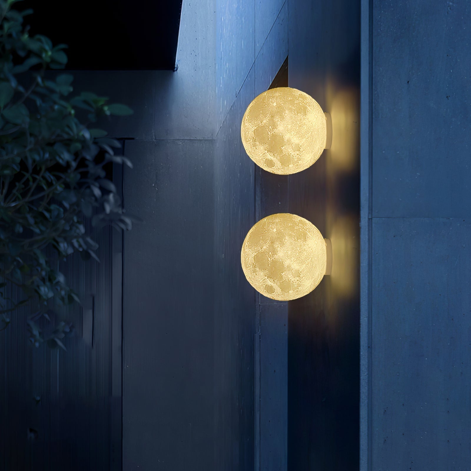 Olsolan Nordic Art Moon 3D Plastic Wall Lamp