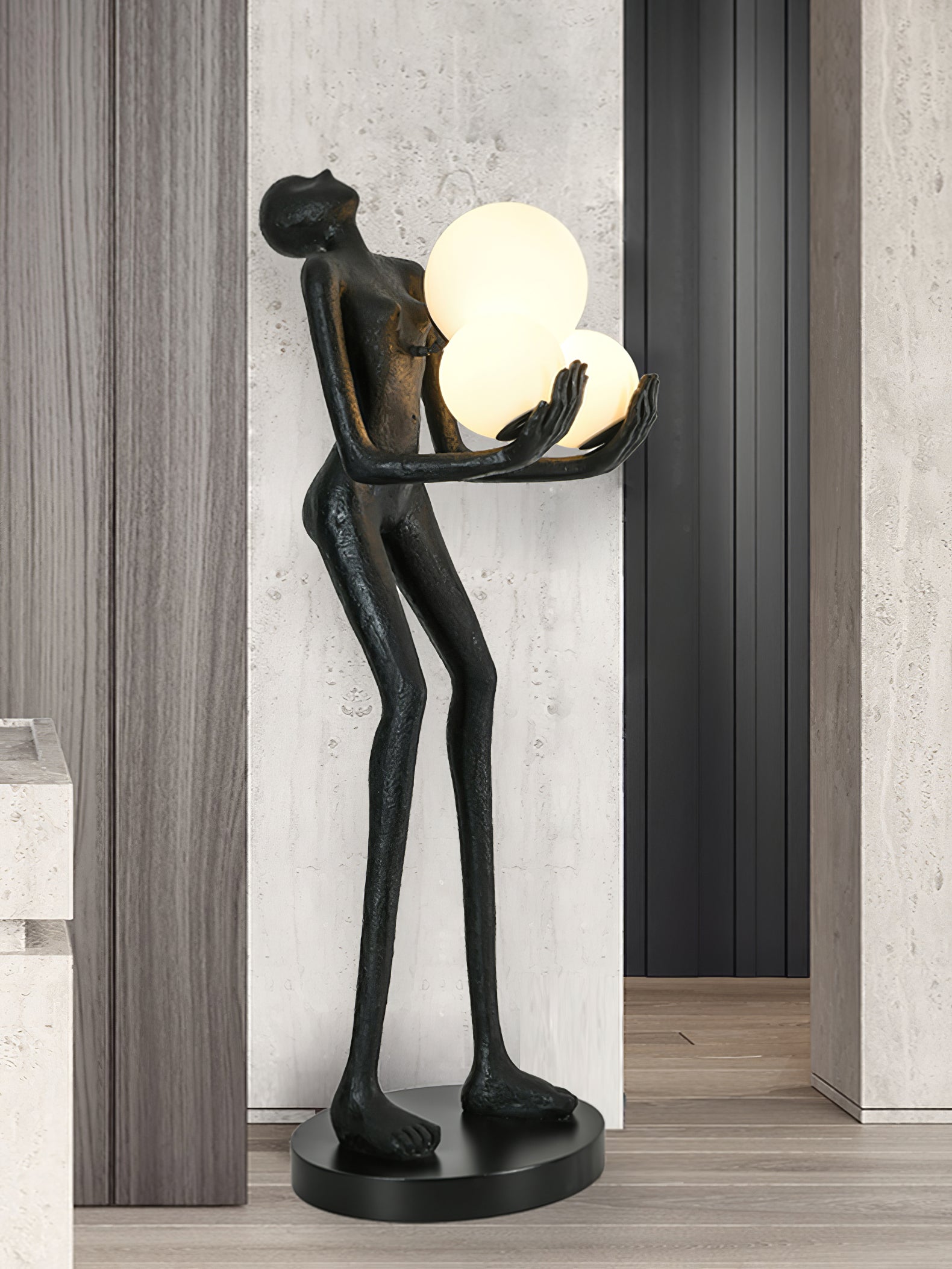 Erthearae Abstract Iron Floor Lamp