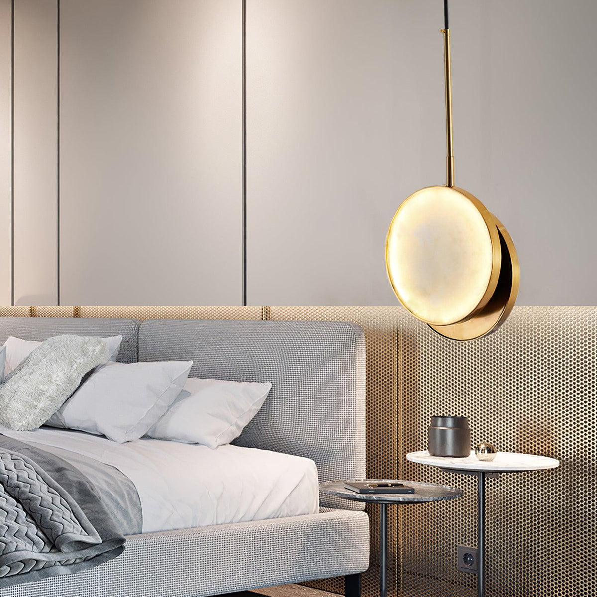 Synoryra Dual Disc Alabaster Pendant Light