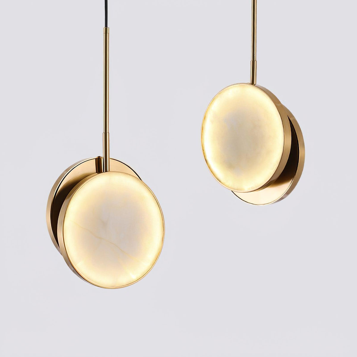 Synoryra Dual Disc Alabaster Pendant Light