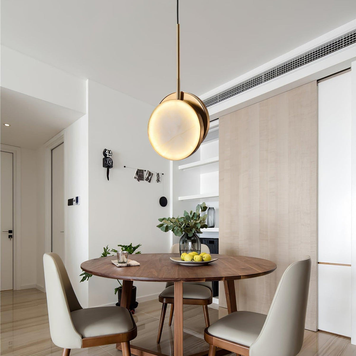 Synoryra Dual Disc Alabaster Pendant Light