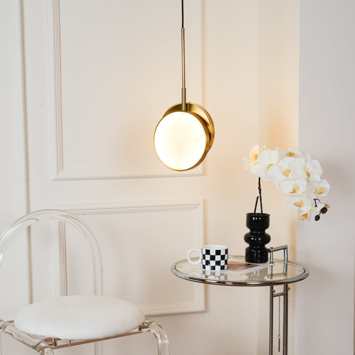 Synoryra Dual Disc Alabaster Pendant Light