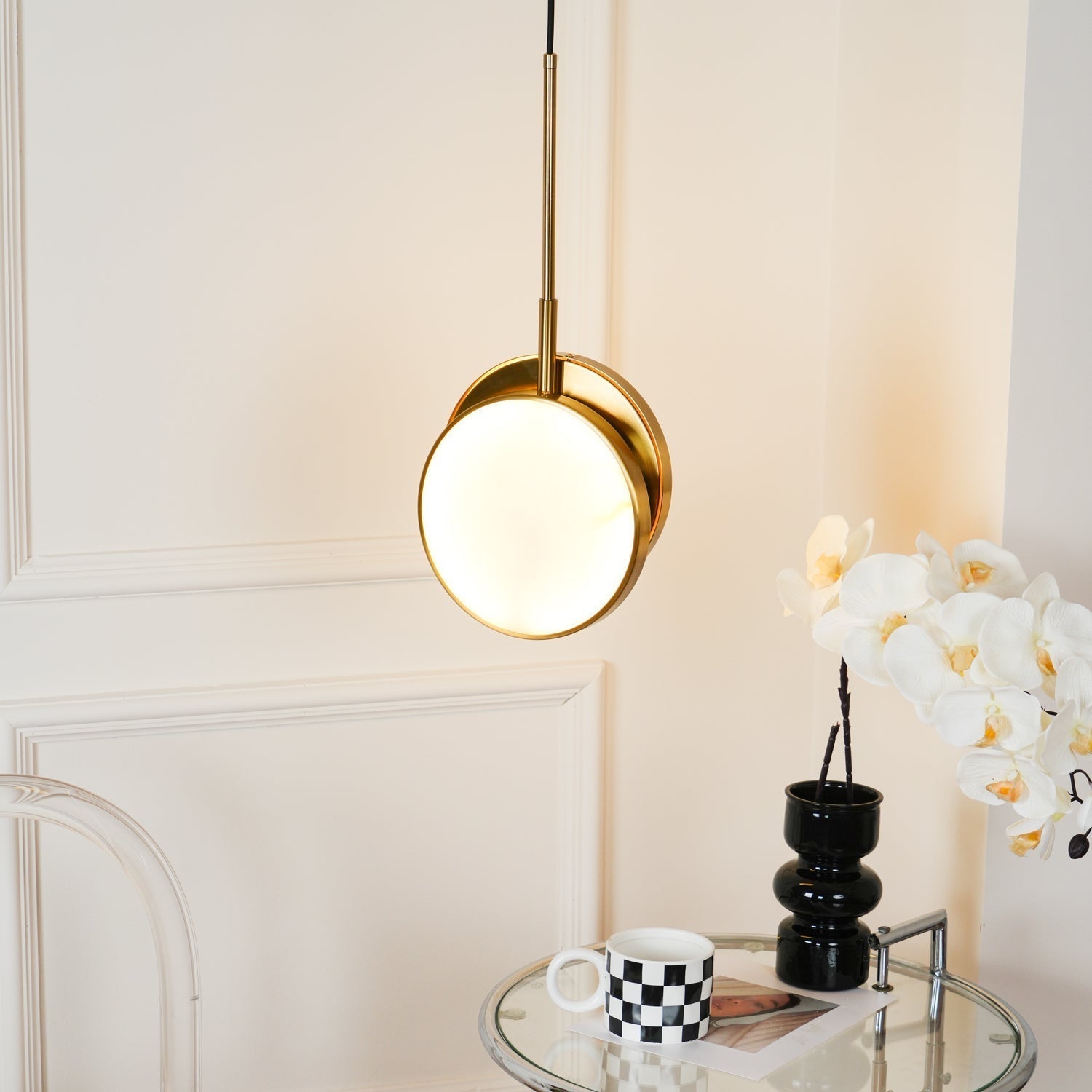 Synoryra Dual Disc Alabaster Pendant Light
