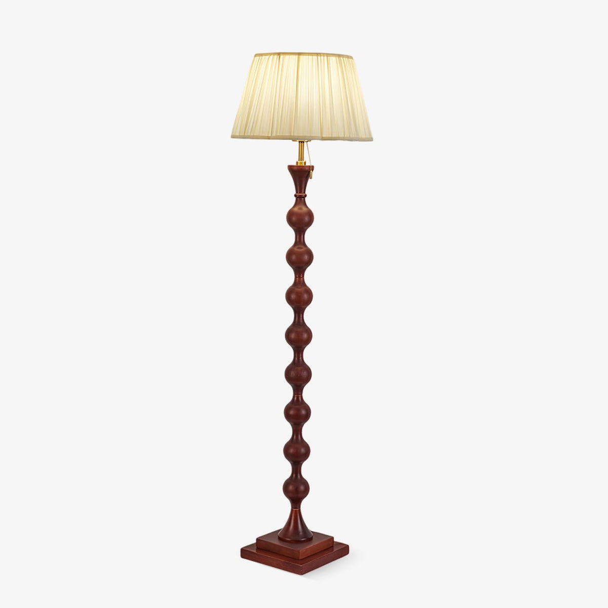 Celon Wood Fabric Vintage Floor Lamp