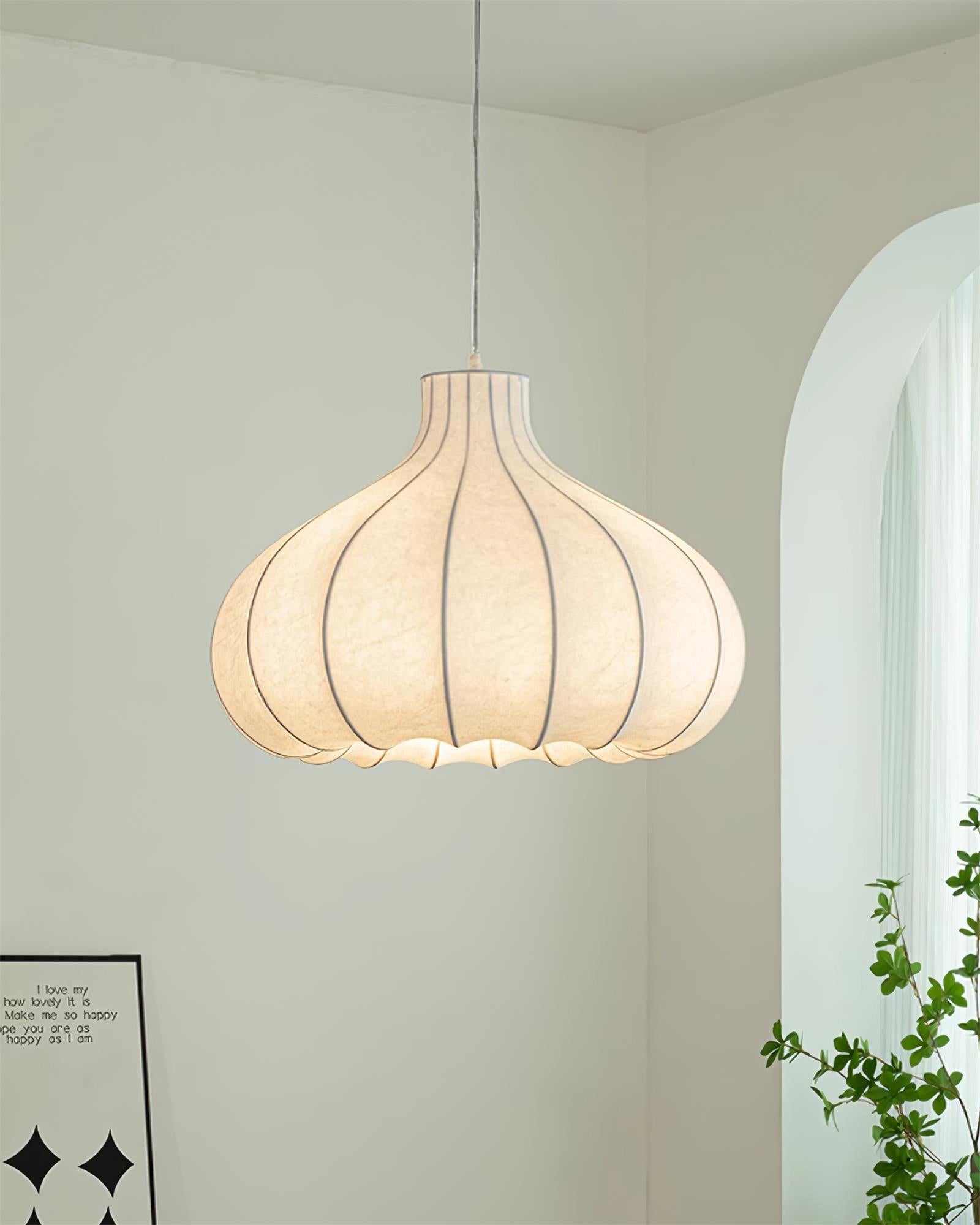 Zinnia Vintage Fabric Pendant Light