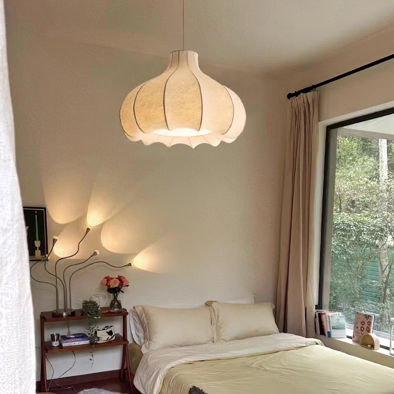 Zinnia Vintage Fabric Pendant Light