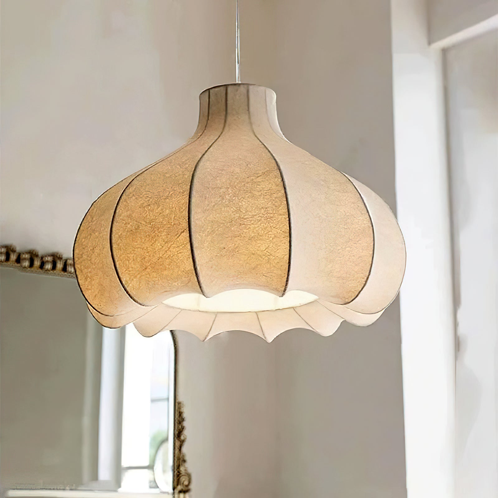 Zinnia Vintage Fabric Pendant Light