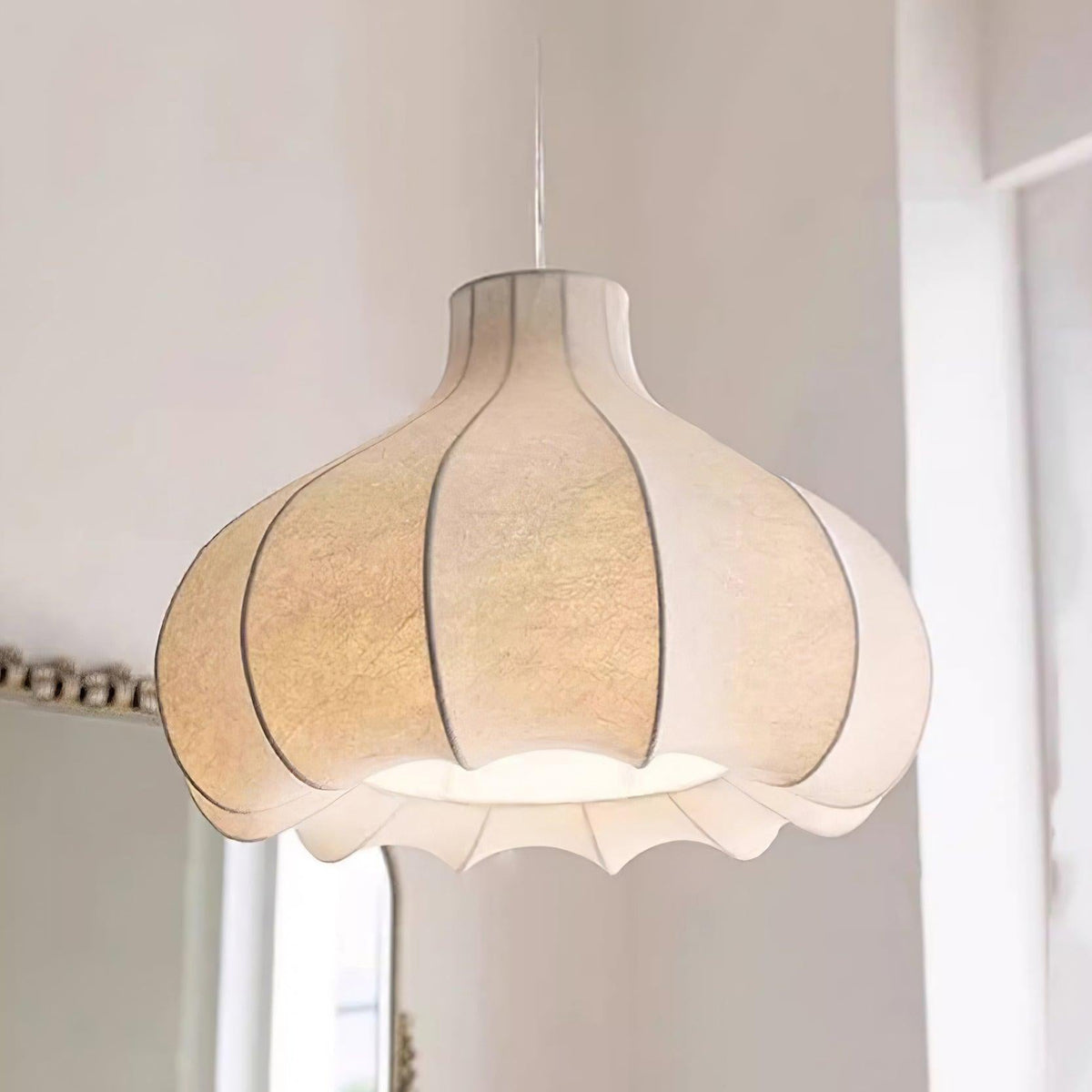 Zinnia Vintage Fabric Pendant Light
