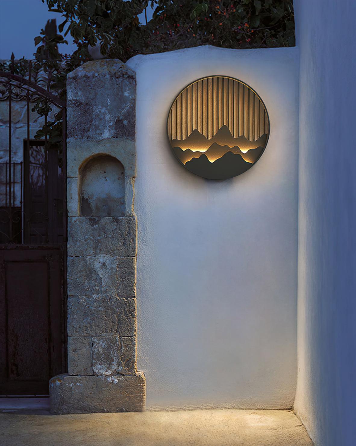 Sumi Mountain Circular Wall Light