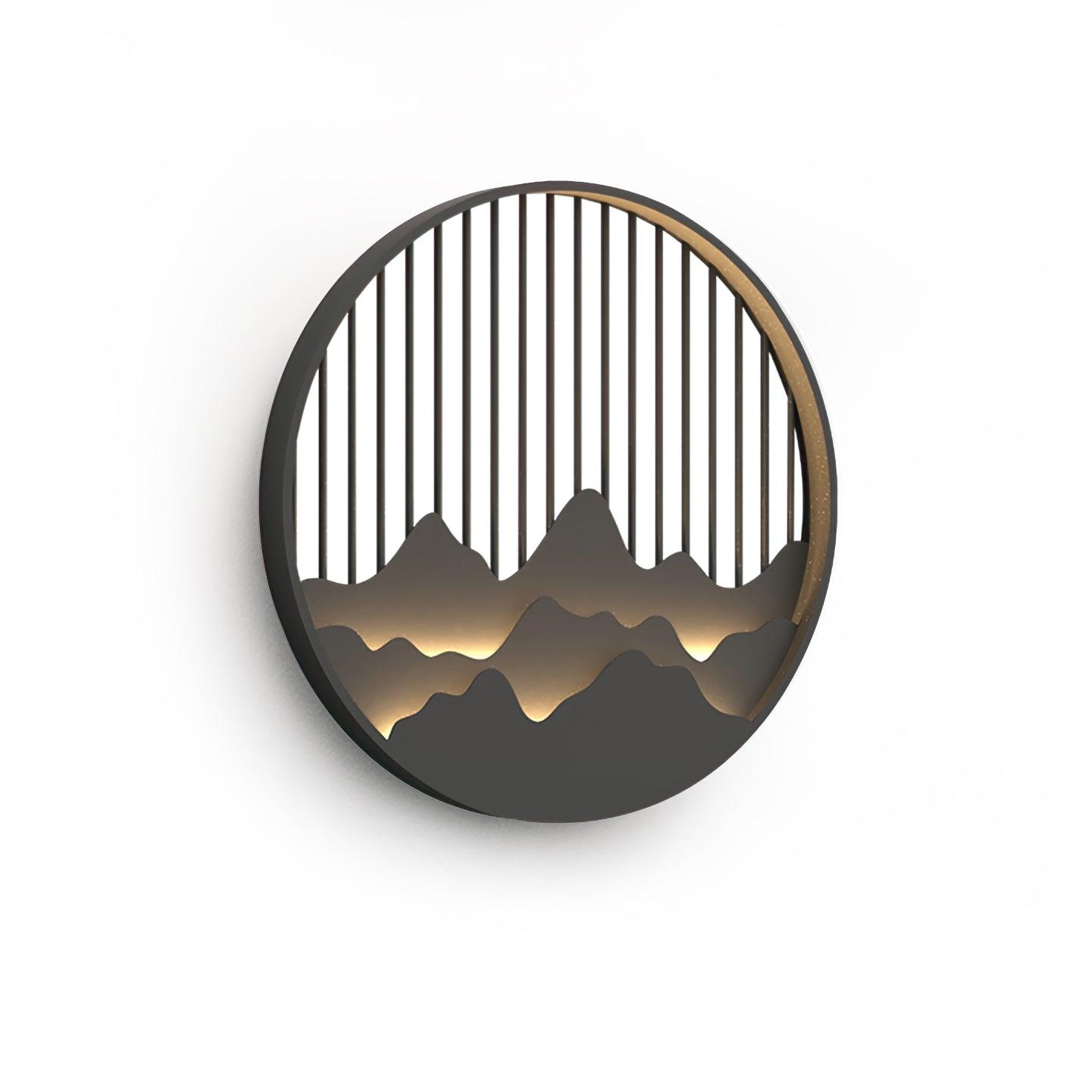 Sumi Mountain Circular Wall Light