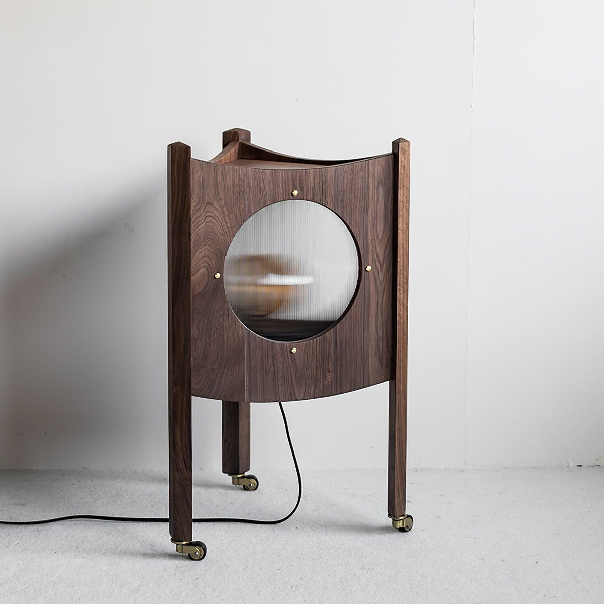 Carvora Wooden Panel Floor Lamp
