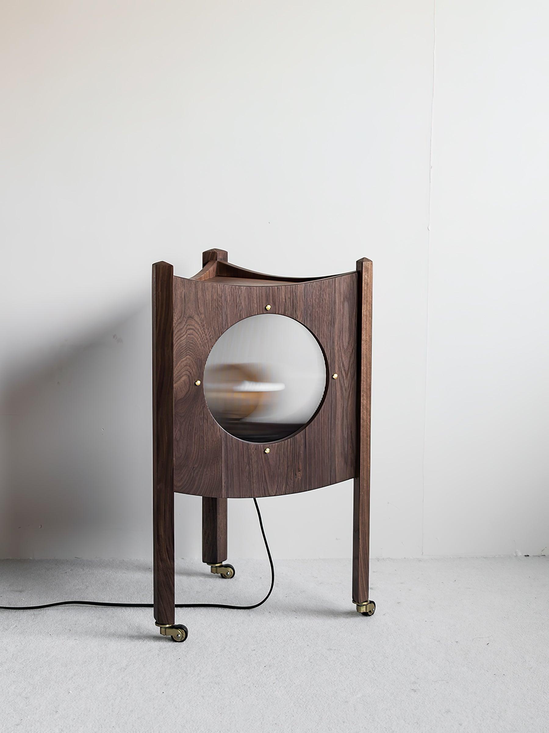 Carvora Wooden Panel Floor Lamp