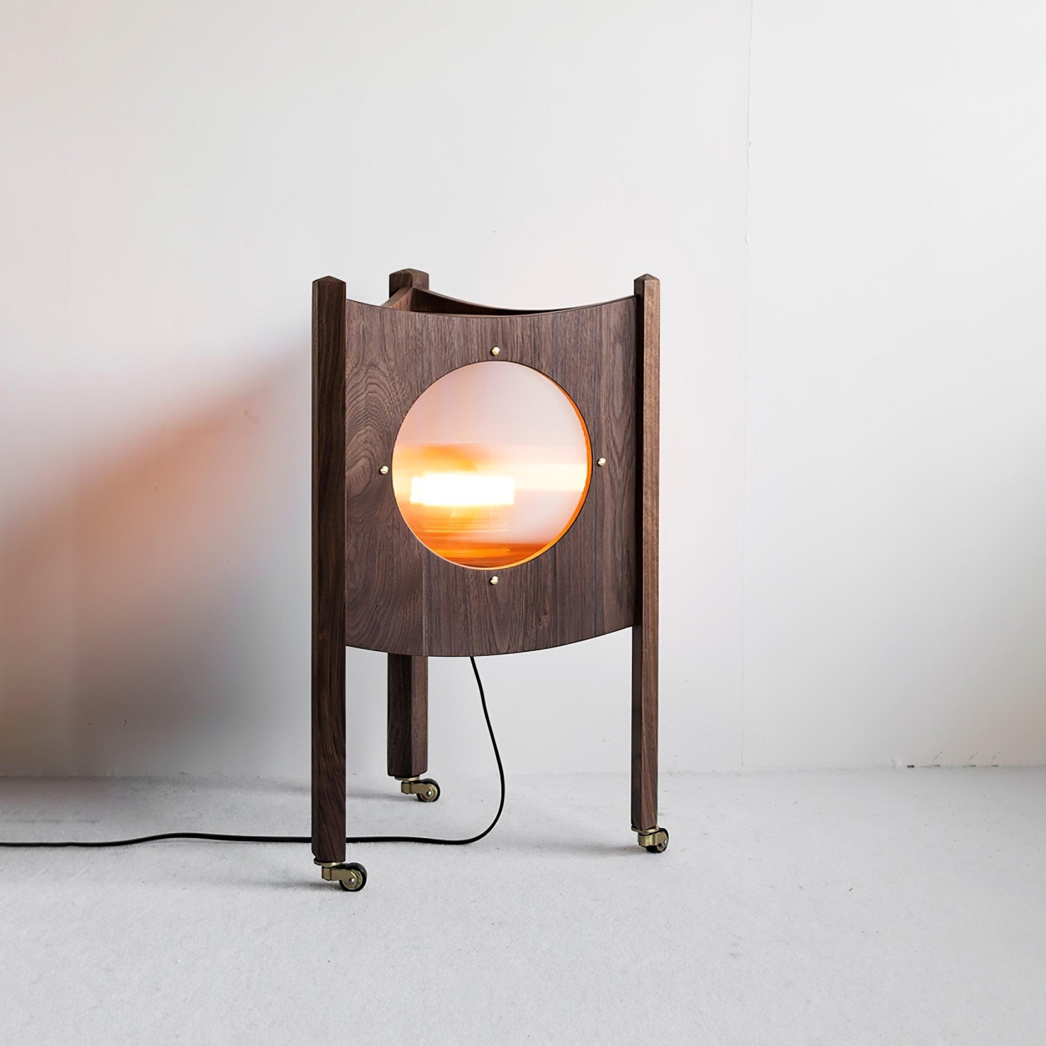 Carvora Wooden Panel Floor Lamp