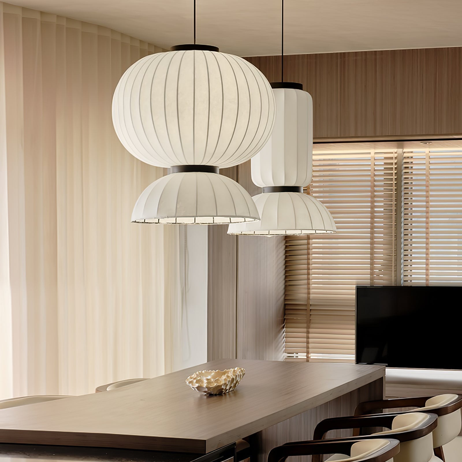 Eurzorion Silk Lantern Pendant Light
