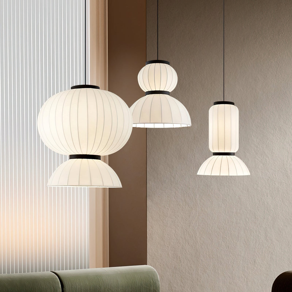 Eurzorion Silk Lantern Pendant Light