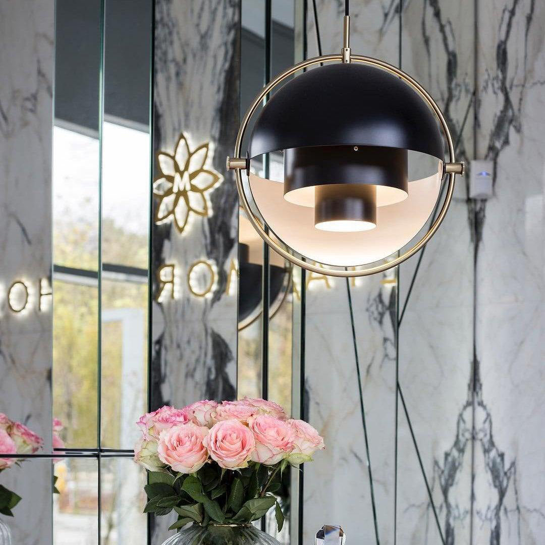 Miruaine Pendant Lamp Deformed Ball Golden