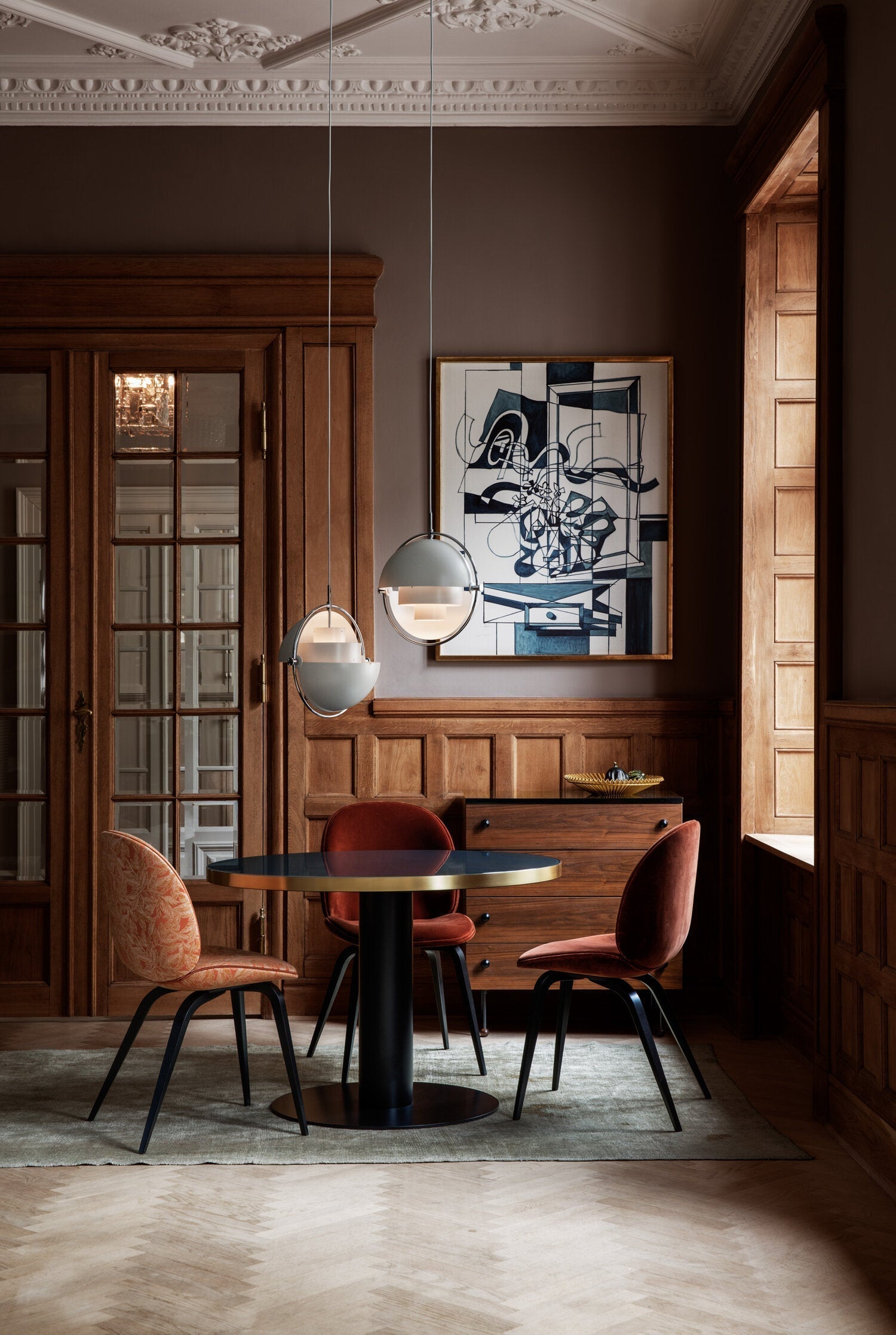 Lustra Pendant Lamp Deformed Ball Golden - Neutral Decor