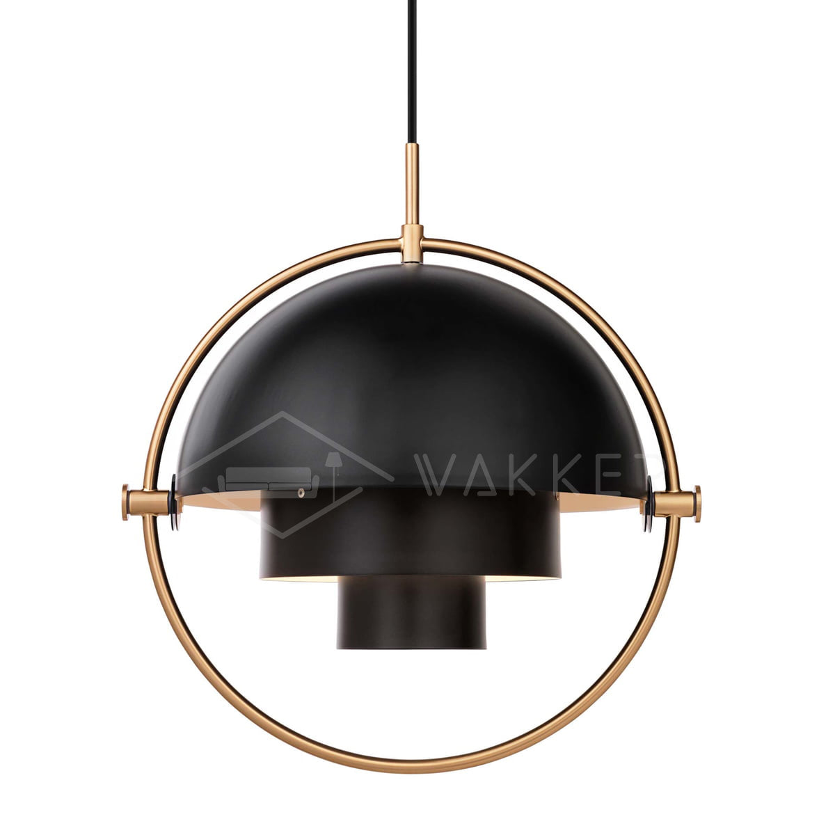 Miruaine Pendant Lamp Deformed Ball Golden