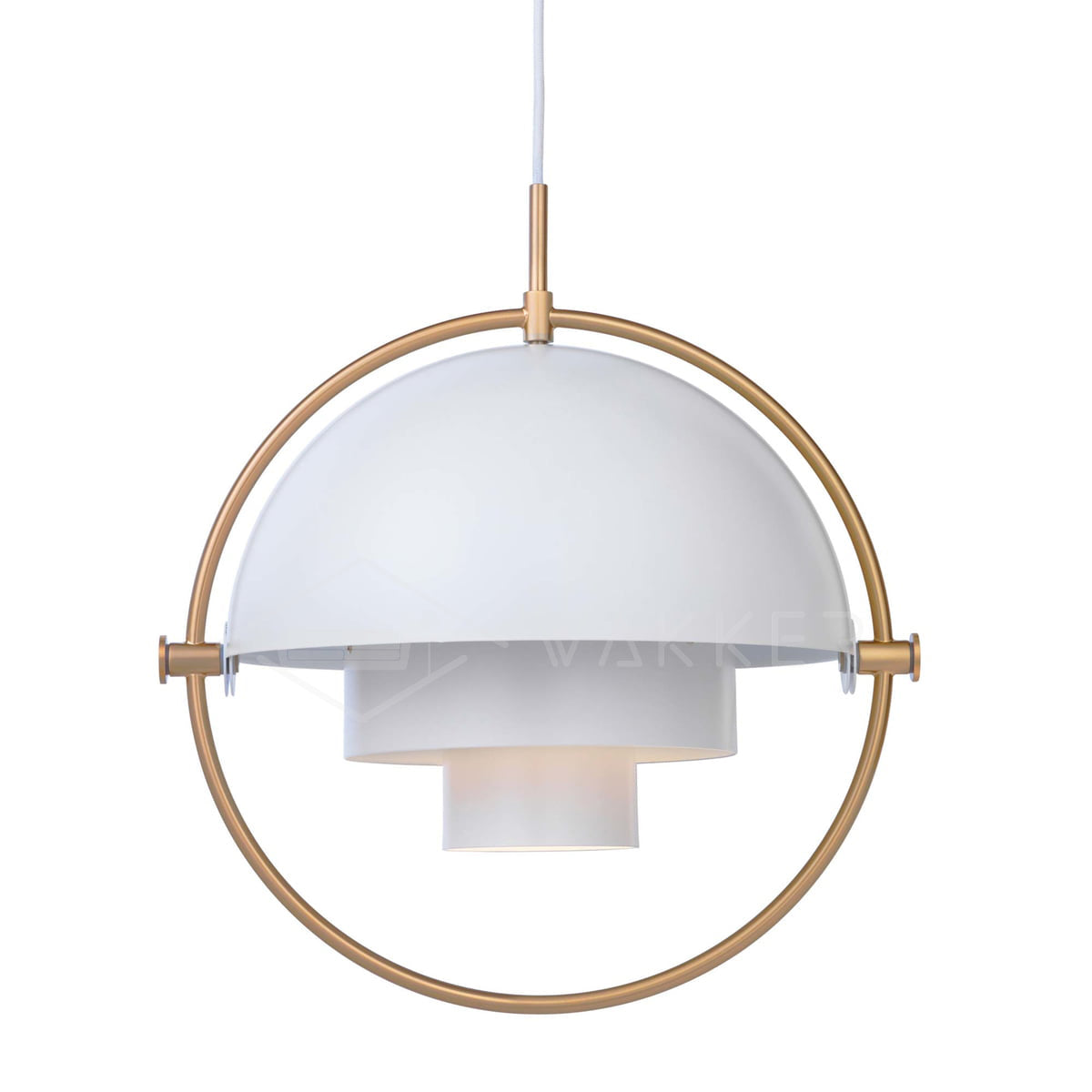 Miruaine Pendant Lamp Deformed Ball Golden
