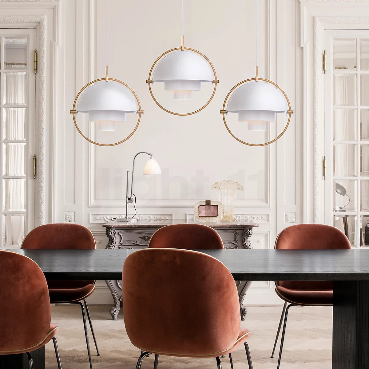 Lustra Pendant Lamp Deformed Ball Golden - Neutral Decor