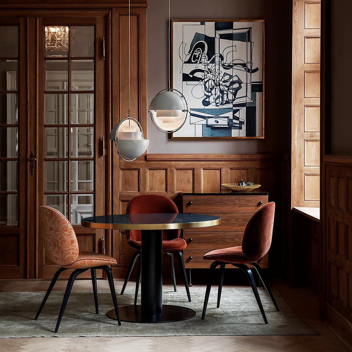 Lustra Pendant Lamp Deformed Ball Golden - Neutral Decor
