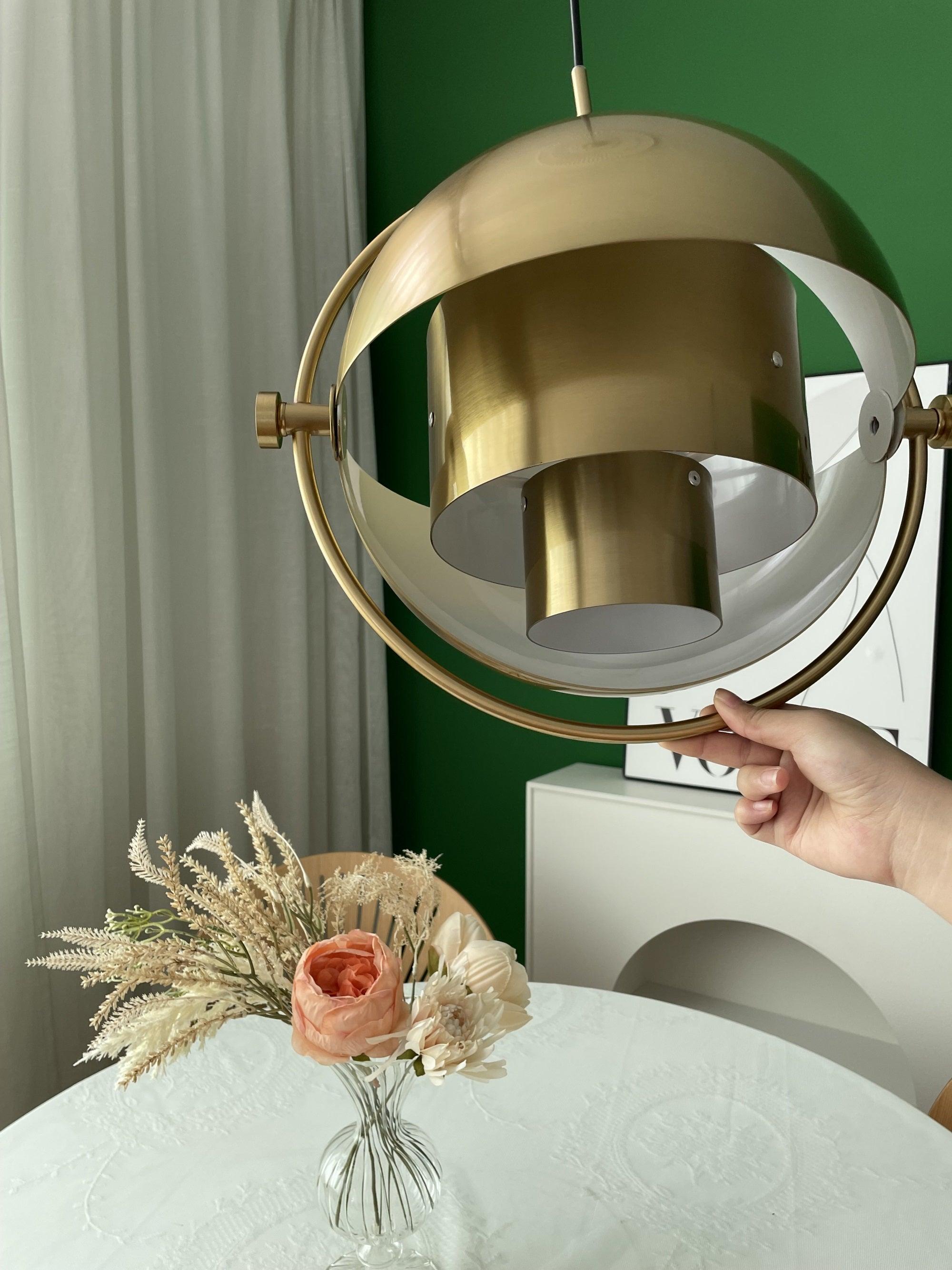 Lustra Pendant Lamp Deformed Ball Golden - Neutral Decor