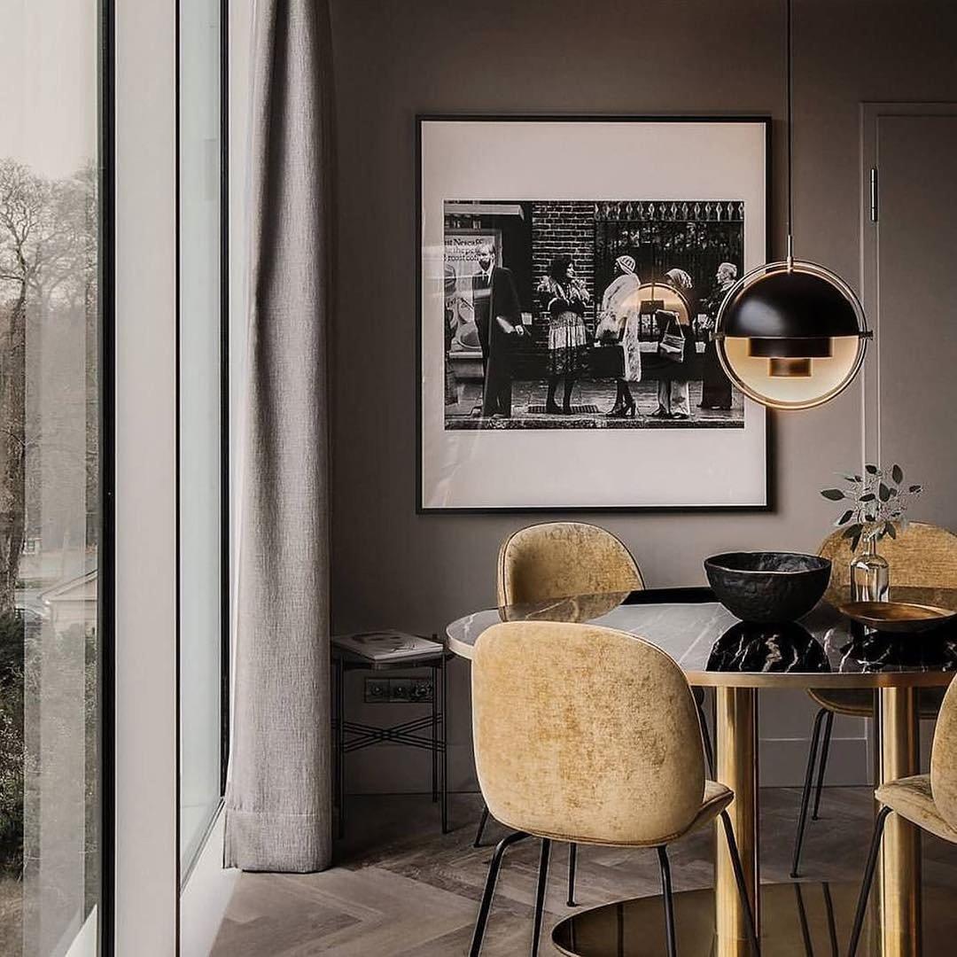Lustra Pendant Lamp Deformed Ball Golden - Neutral Decor