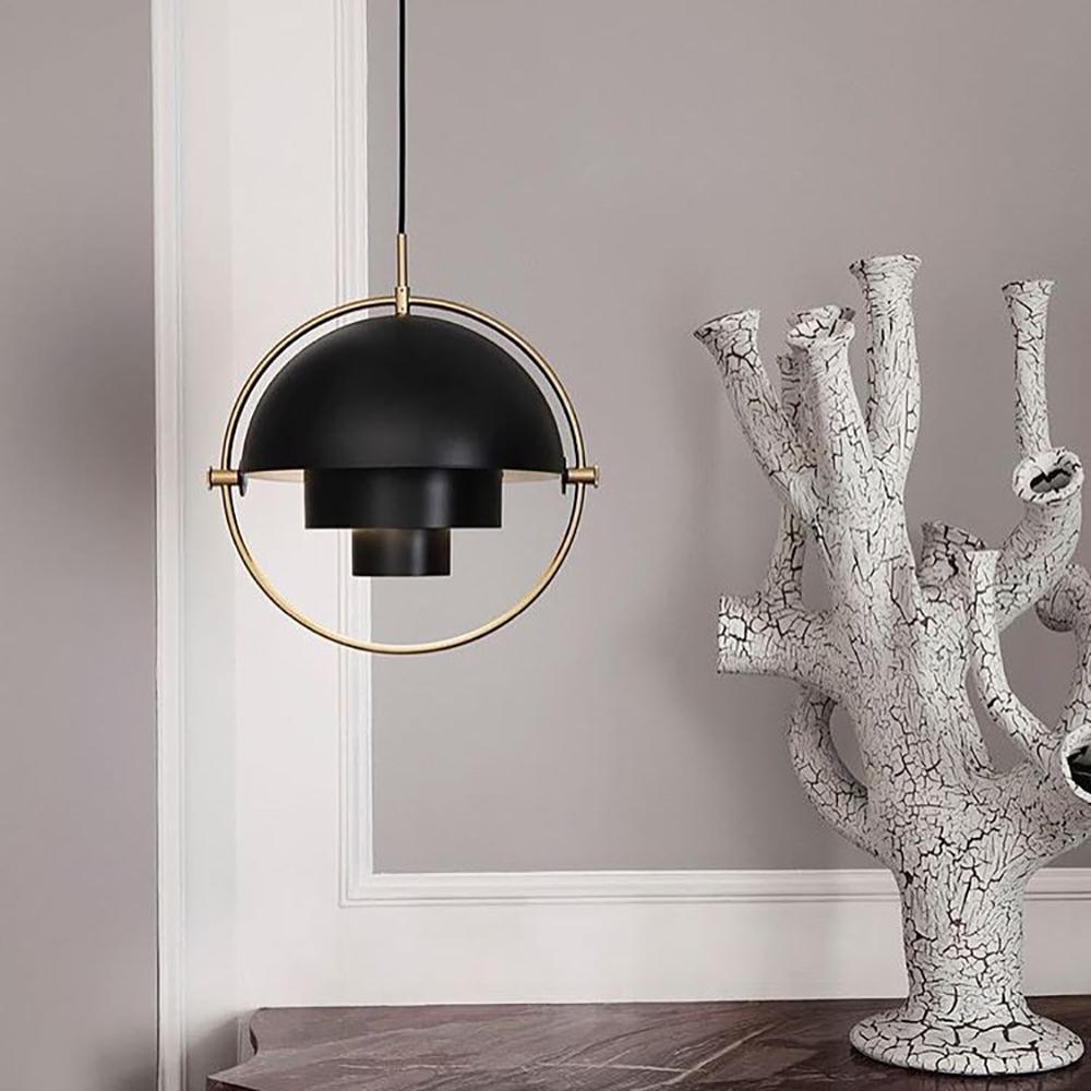 Miruaine Pendant Lamp Deformed Ball Golden