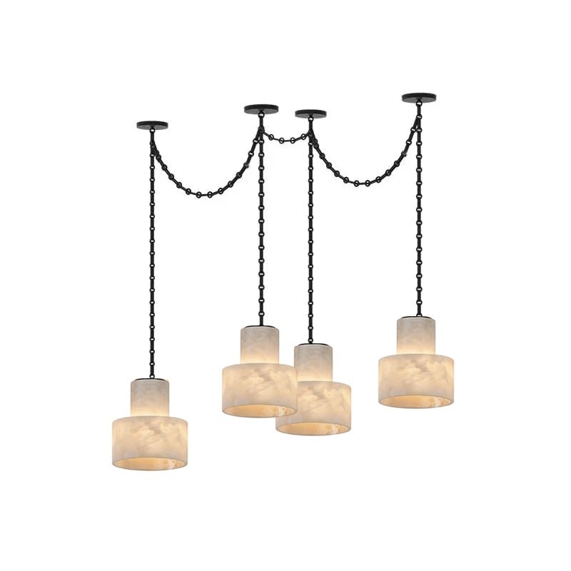 Leocadie Multi-Tier Chain Drum Pendant Lamp