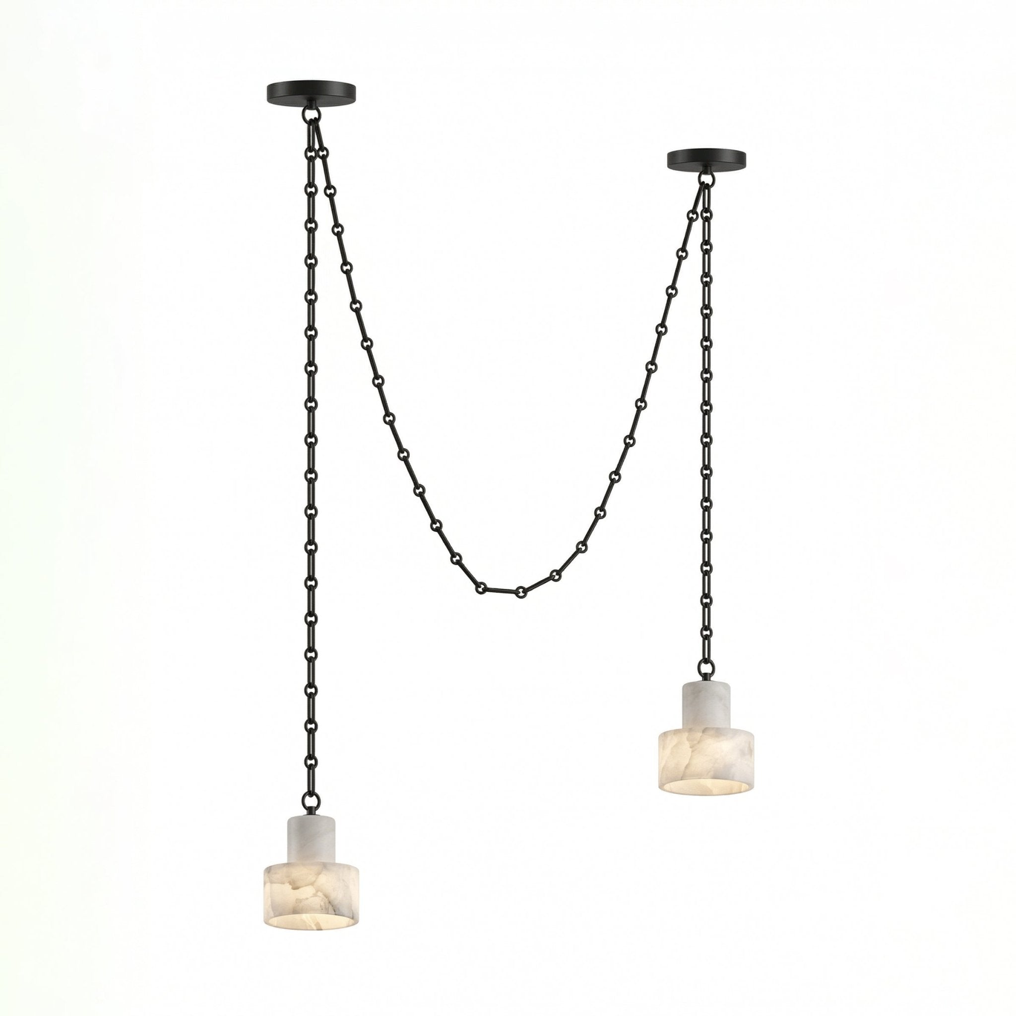 Leocadie Multi-Tier Chain Drum Pendant Lamp