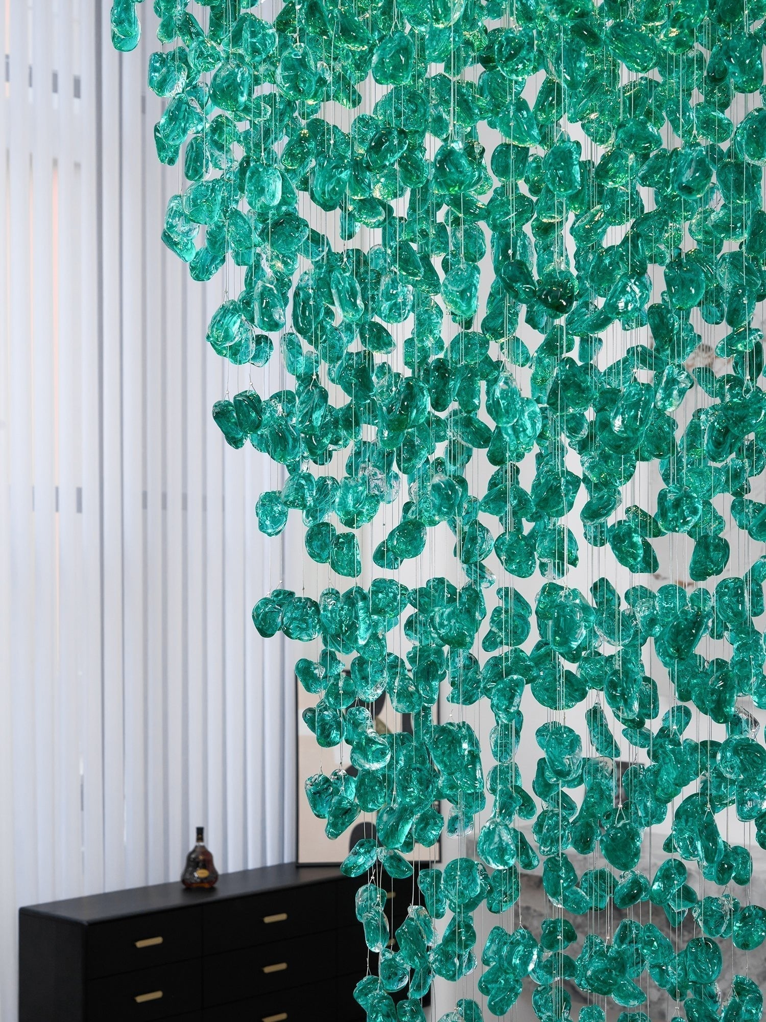 Belora Postmodern Luxury Stone Crystal Chandelier