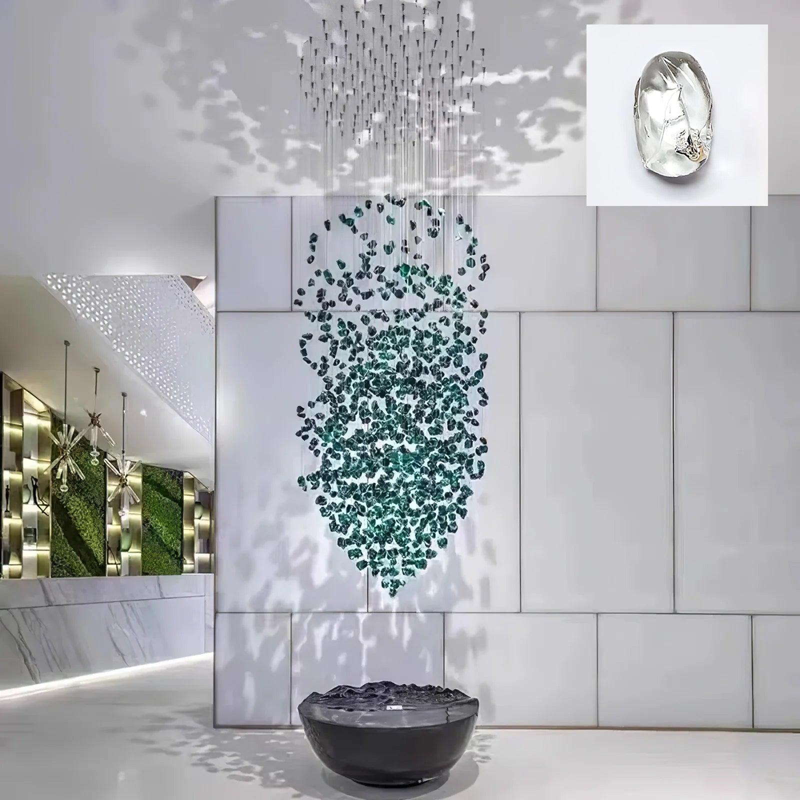 Belora Postmodern Luxury Stone Crystal Chandelier