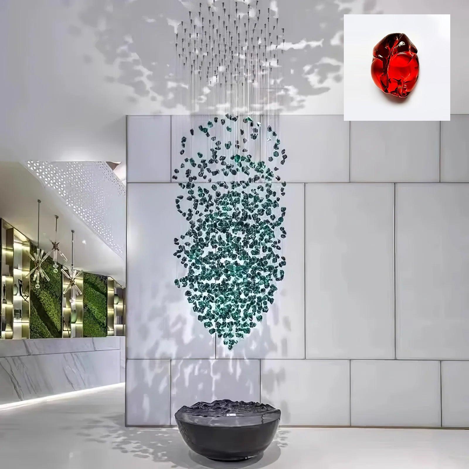 Belora Postmodern Luxury Stone Crystal Chandelier