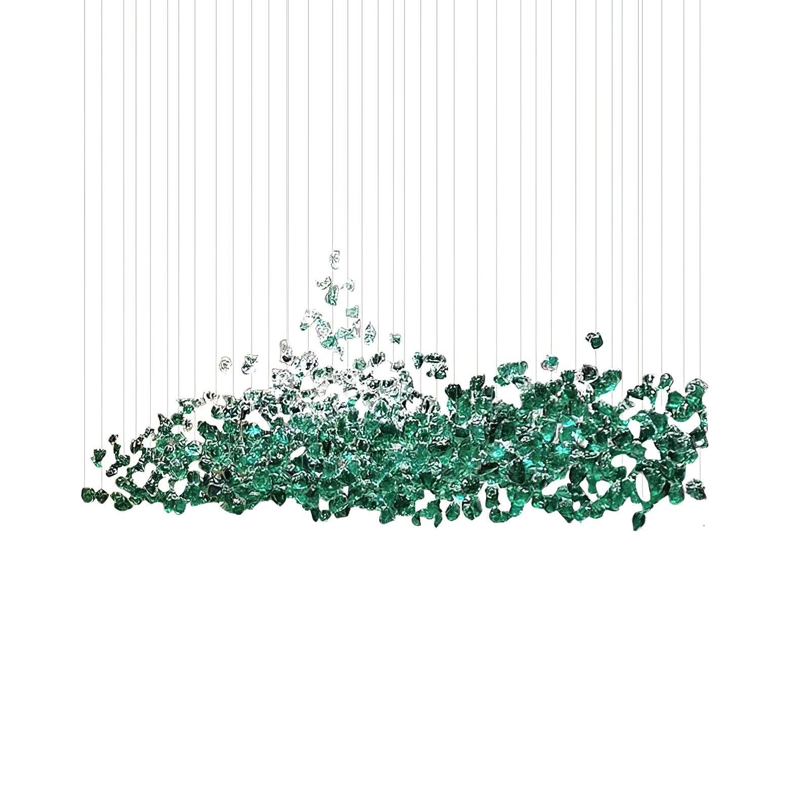 Polychrome Mineral Quartz Cascade Chandelier
