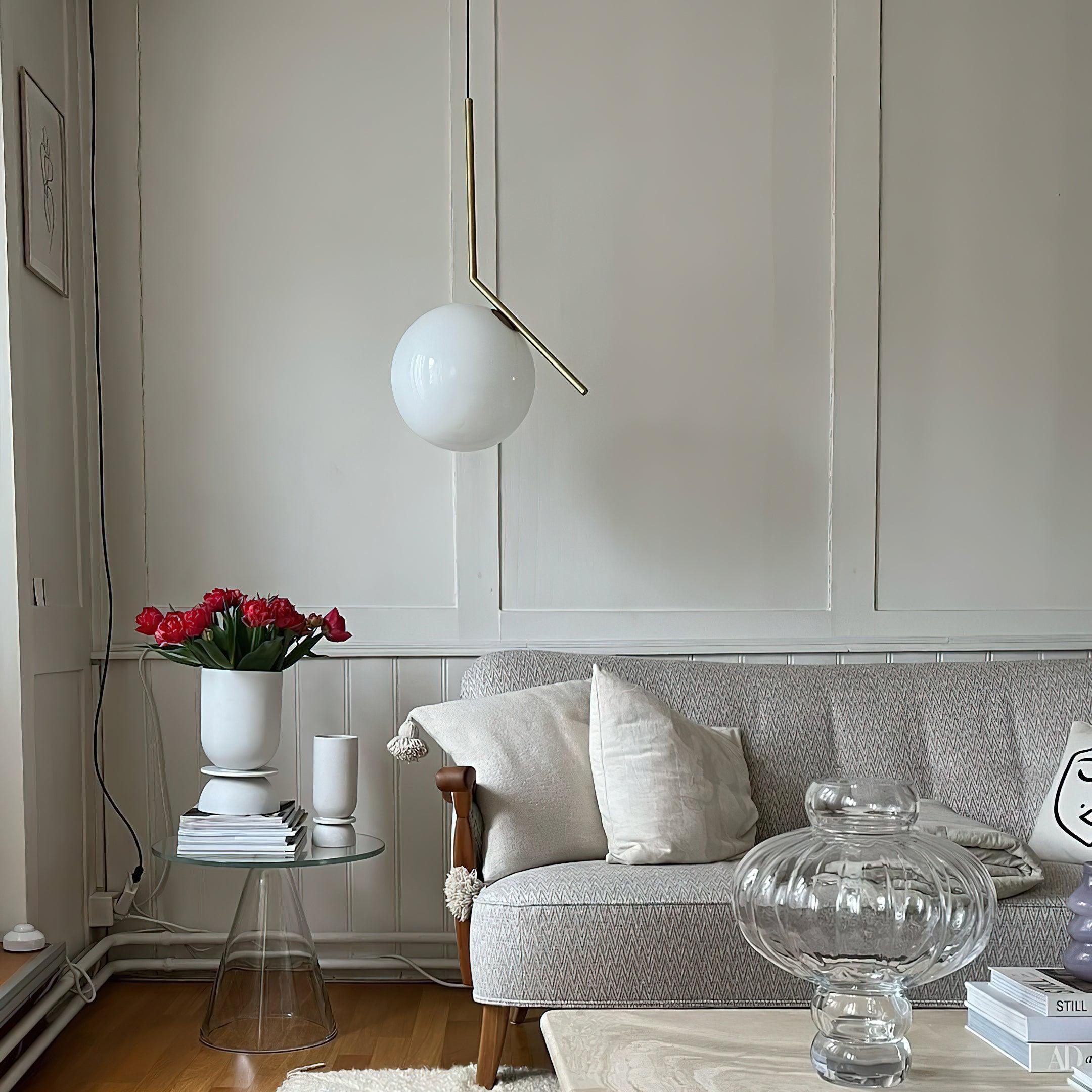 Linea Pendant Light Glass - Neutral Decor